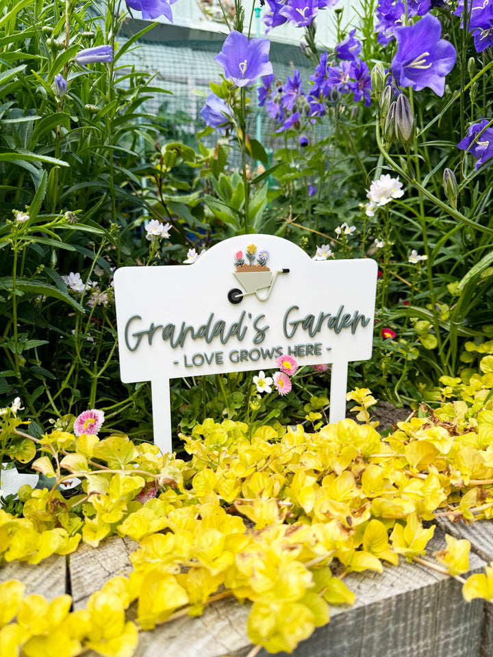Personalised garden stake sign