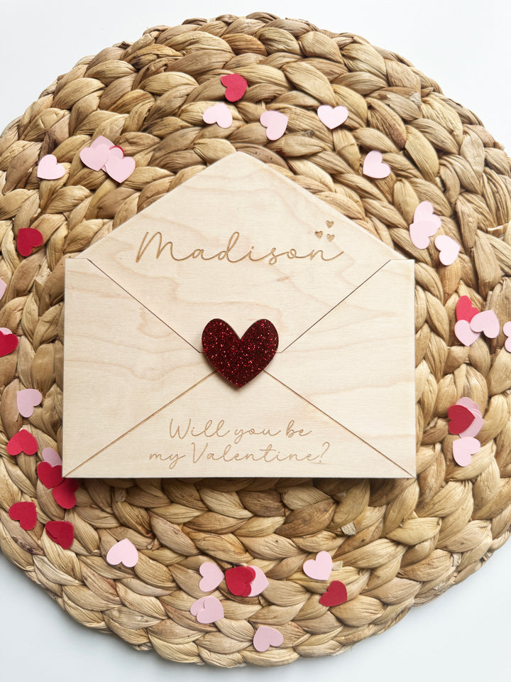 Personalised Valentine's letter holder