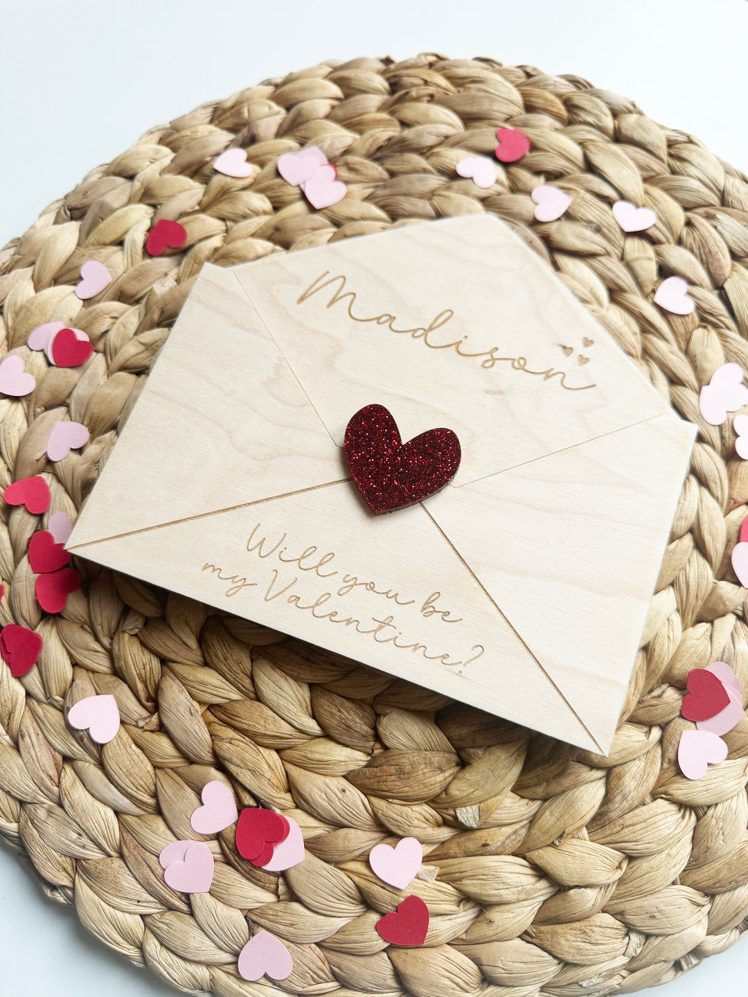 Personalised Valentine's letter holder