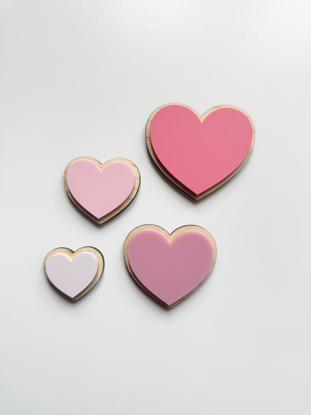 Layered Valentine hearts