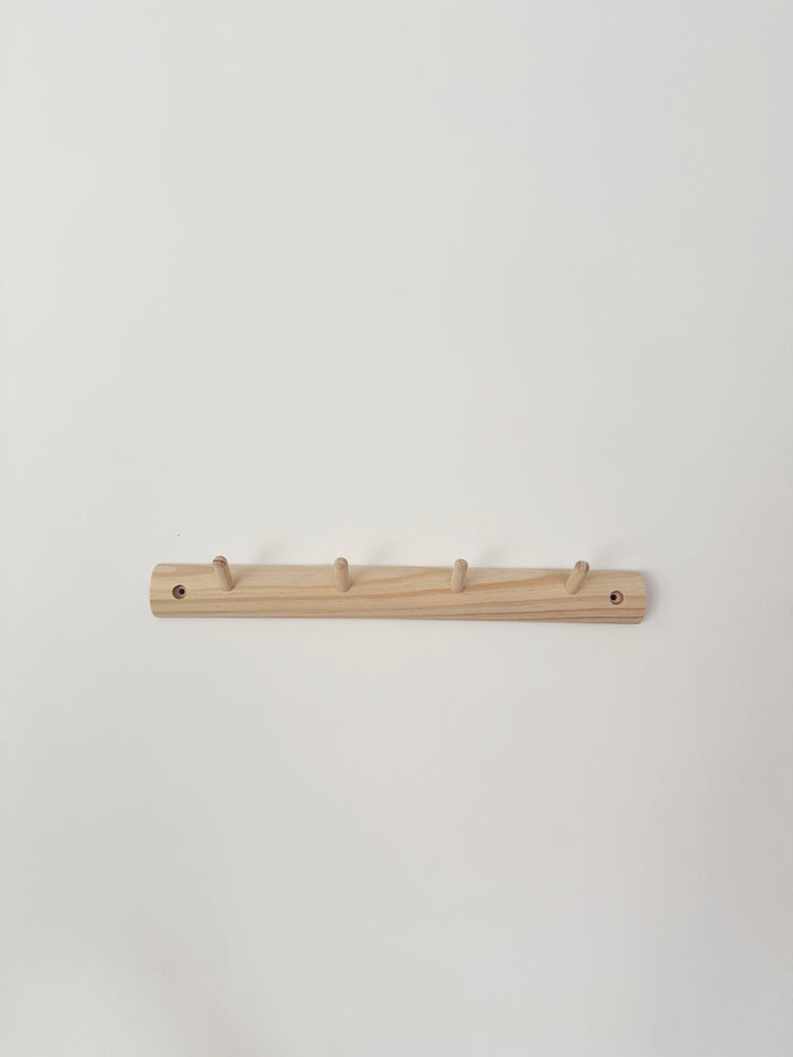 Short peg rail - 4 hooks *arriving october*