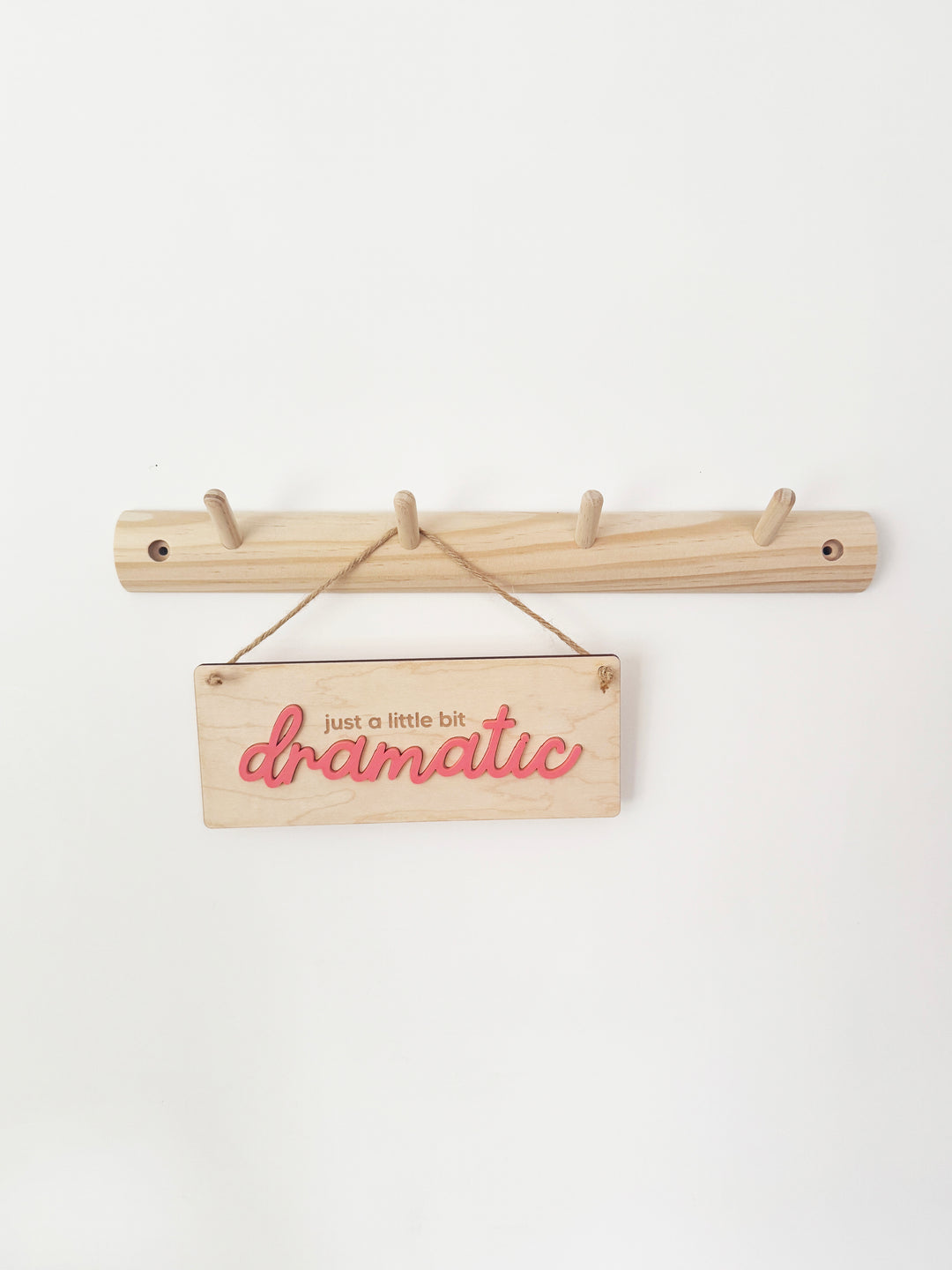 Short peg rail - 36cm/4 hooks