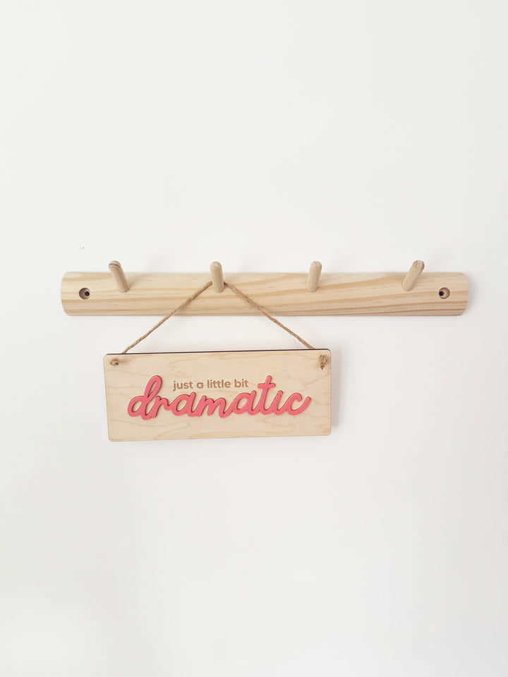 Short peg rail - 36cm/4 hooks