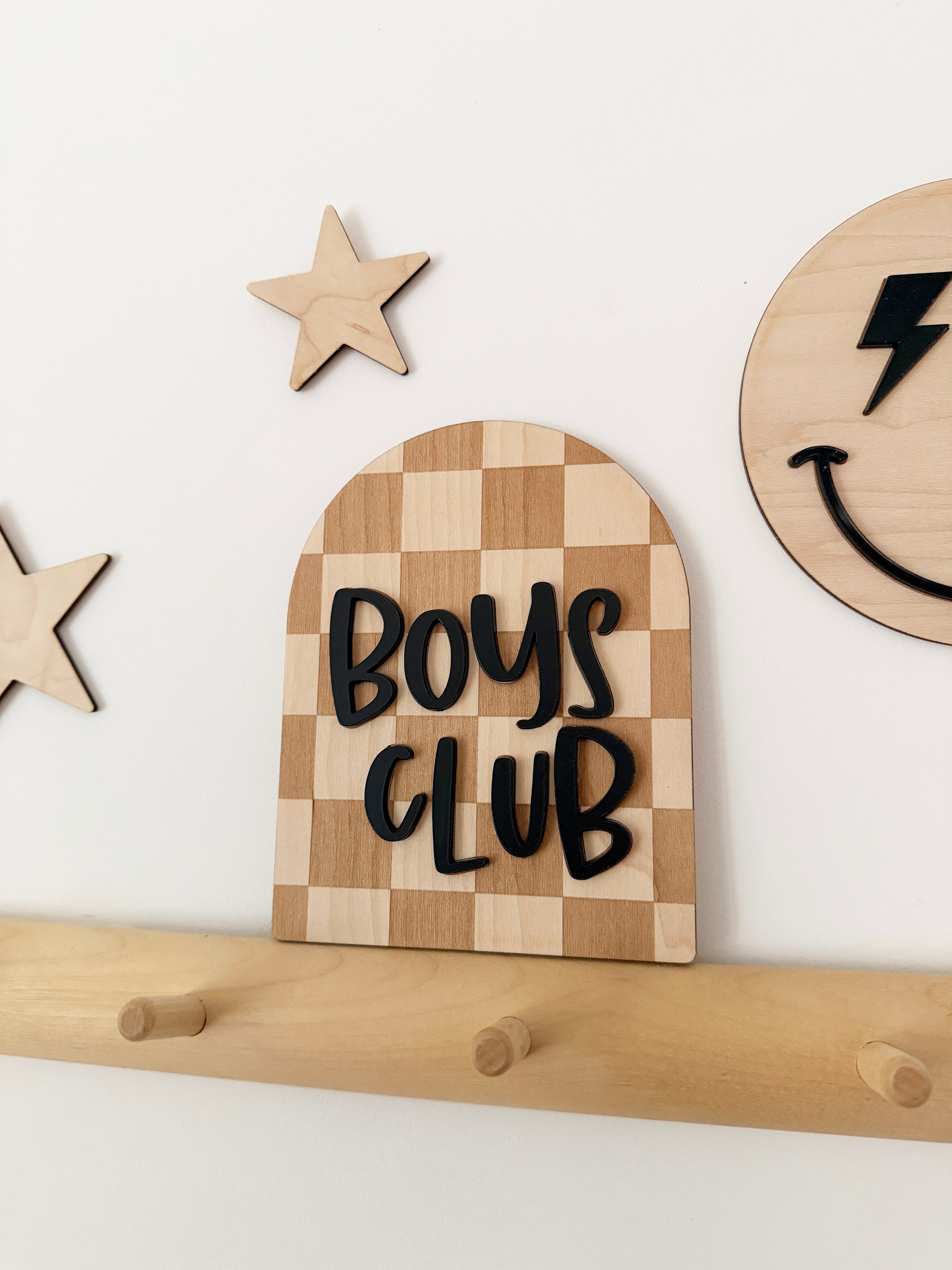 Boys Club checkered arch shelf sitter (Return of the Rays)