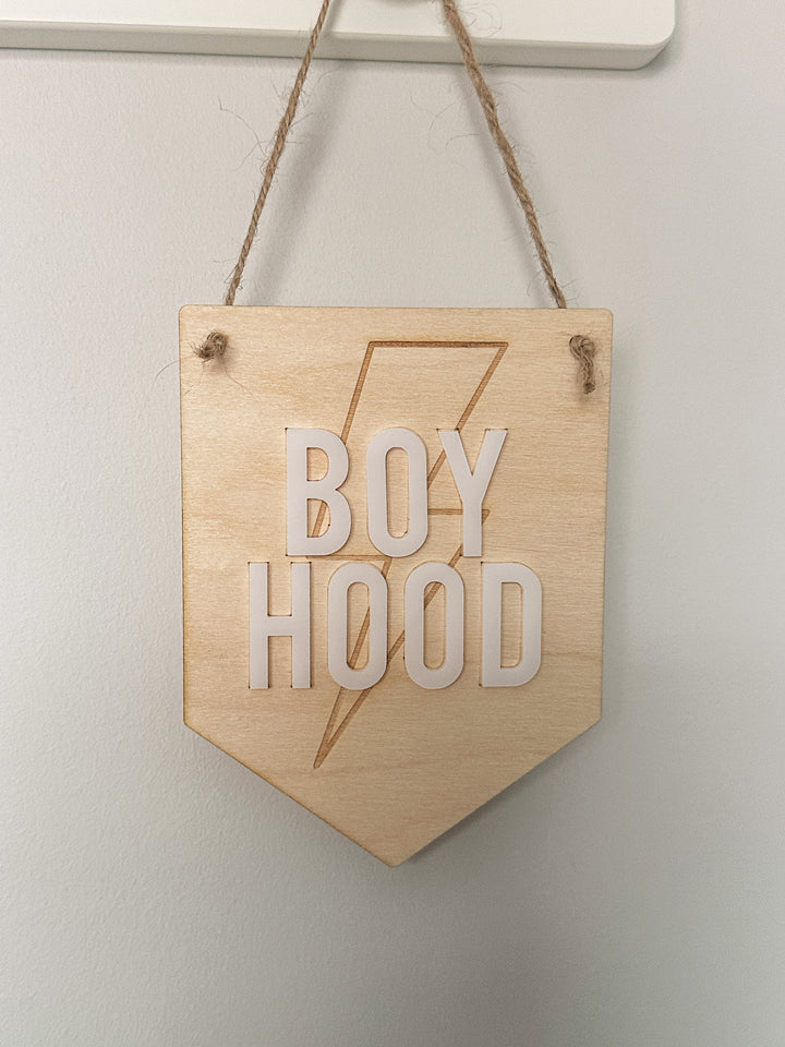 Boy Hood mini pennant