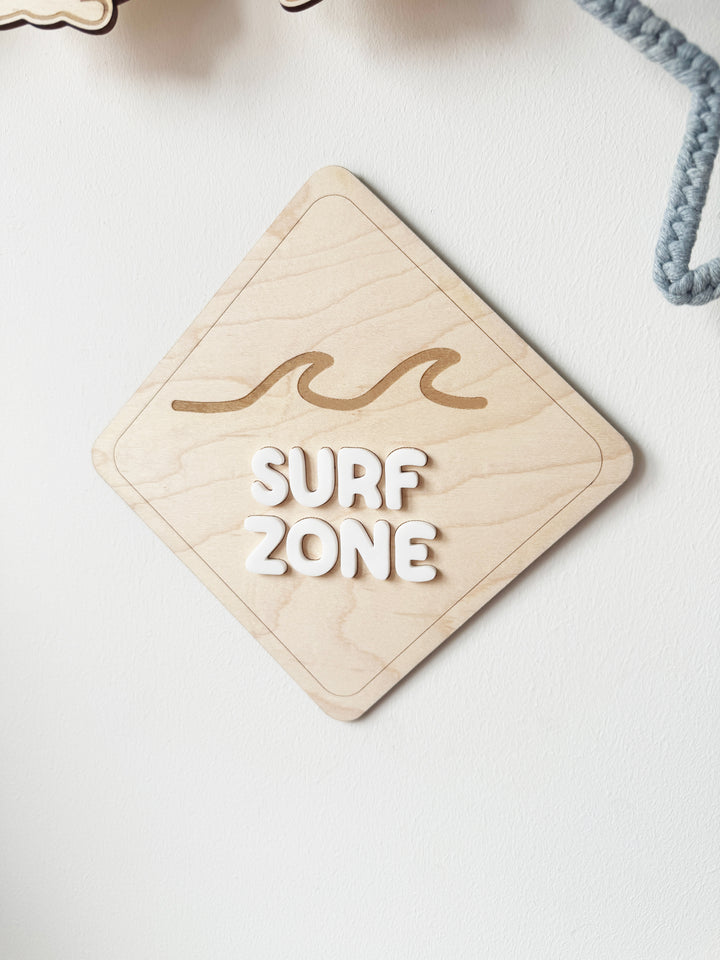 Surf zone wall sign