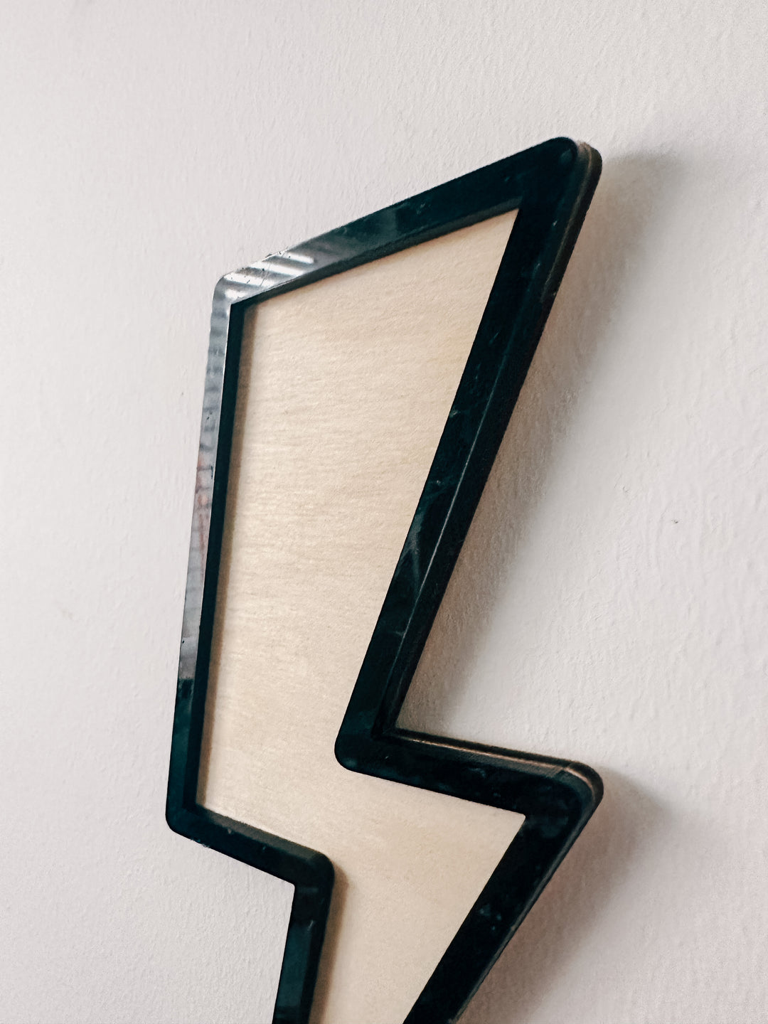 Lightning bolt wall sign