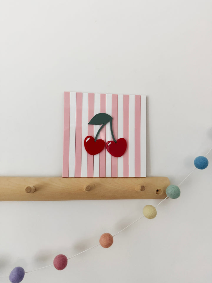 Cherry stripe wall tile