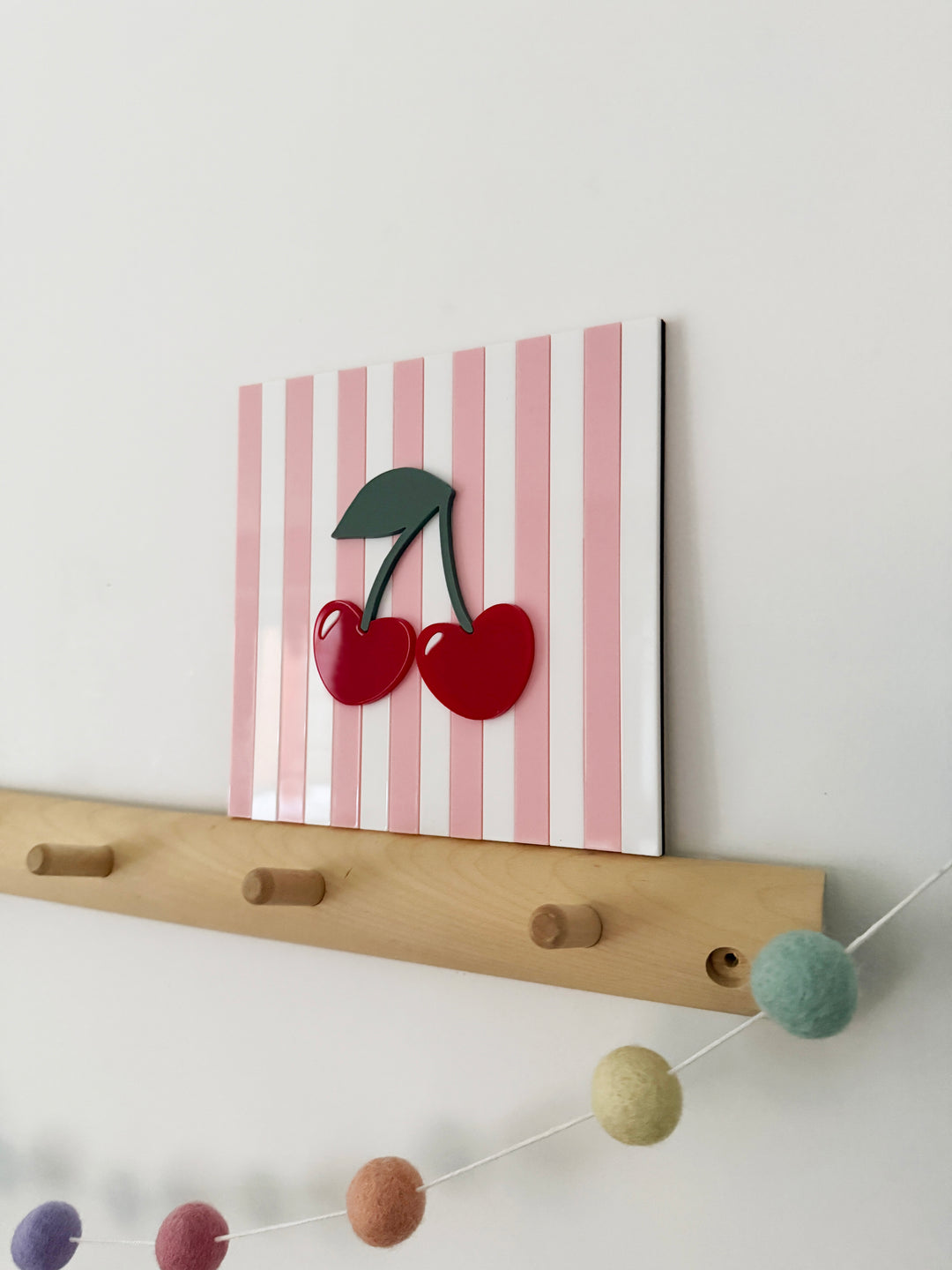 Cherry stripe wall tile