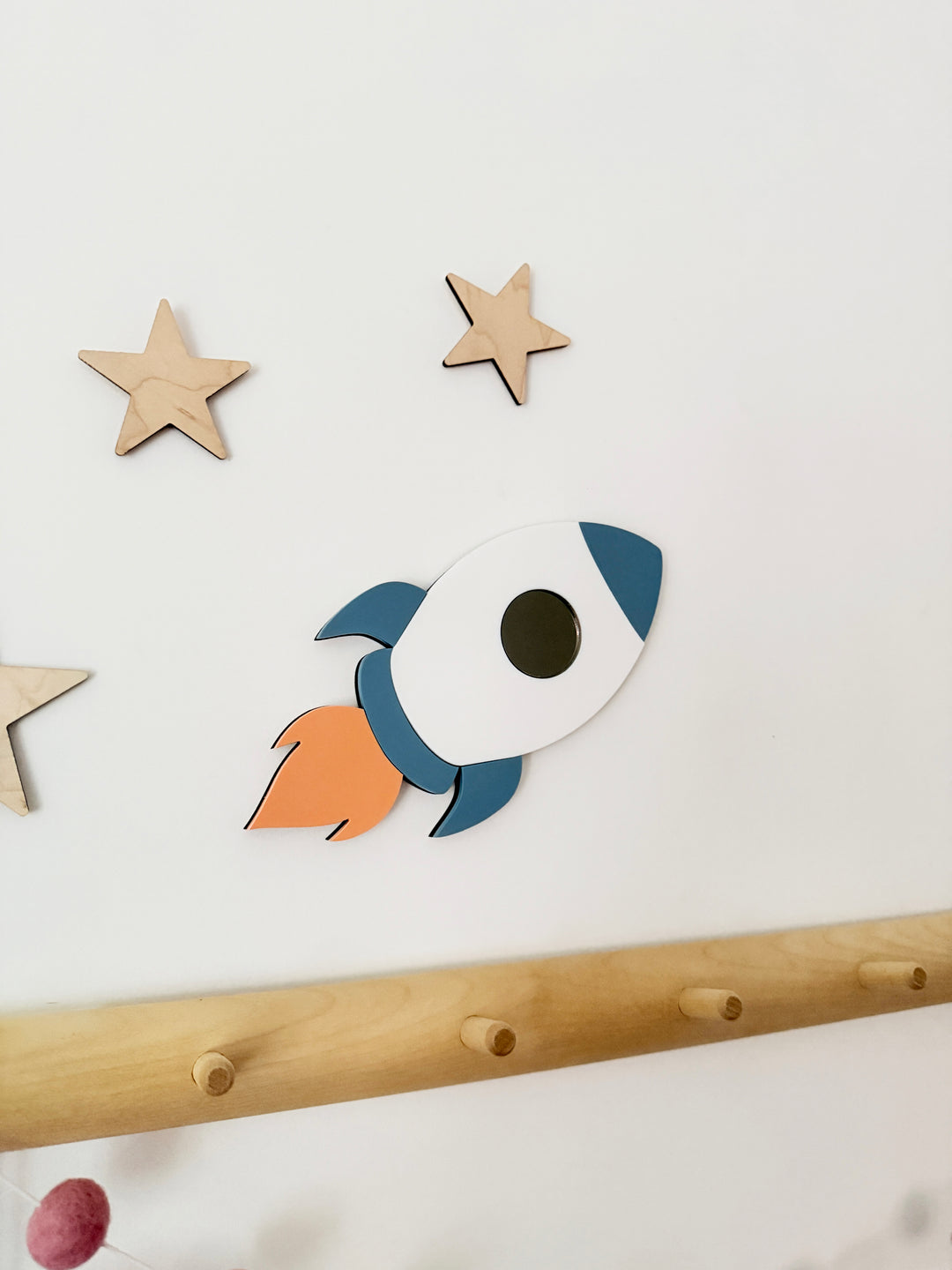 Acrylic rocket wall shape