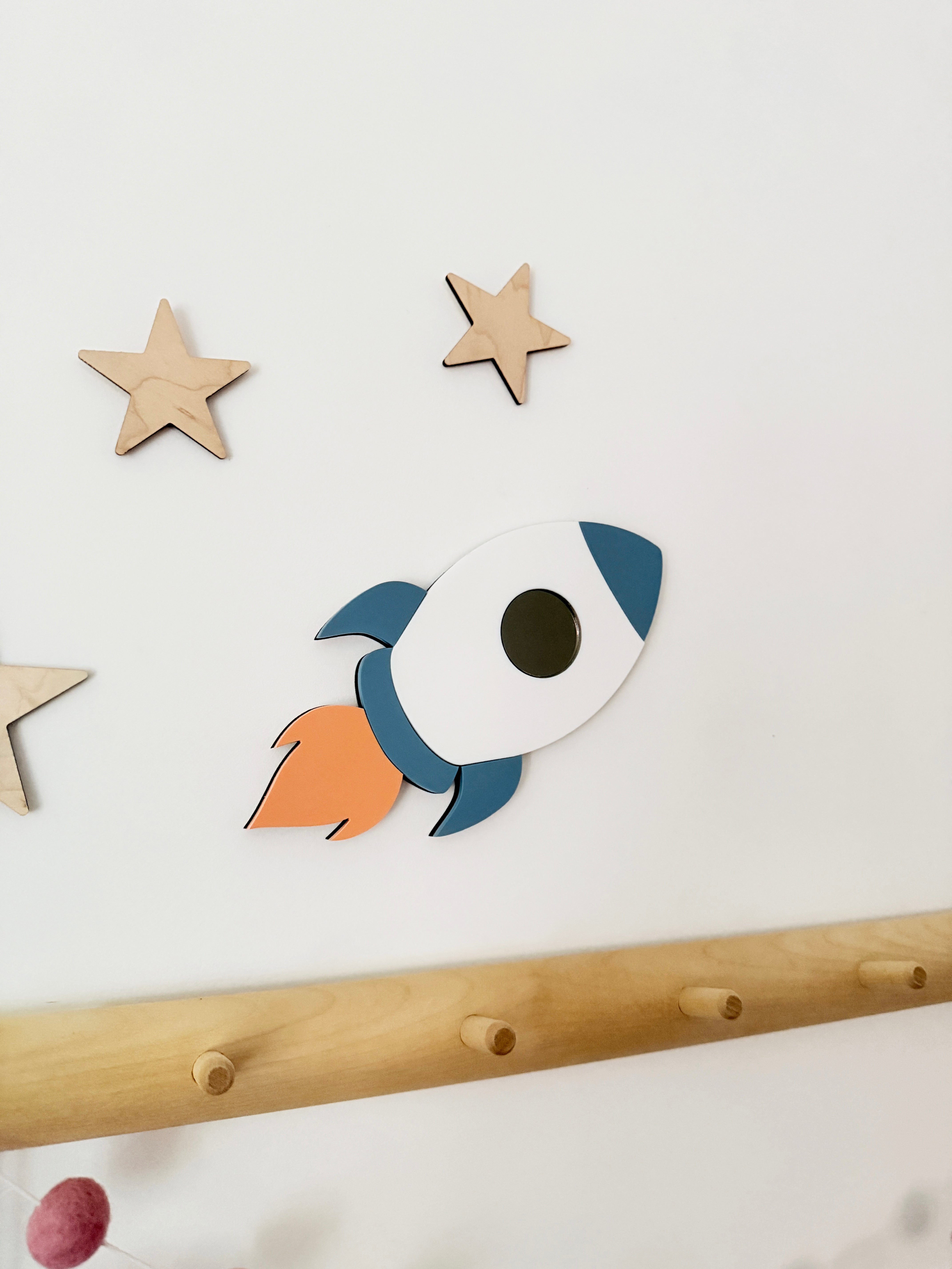 Acrylic rocket wall shape