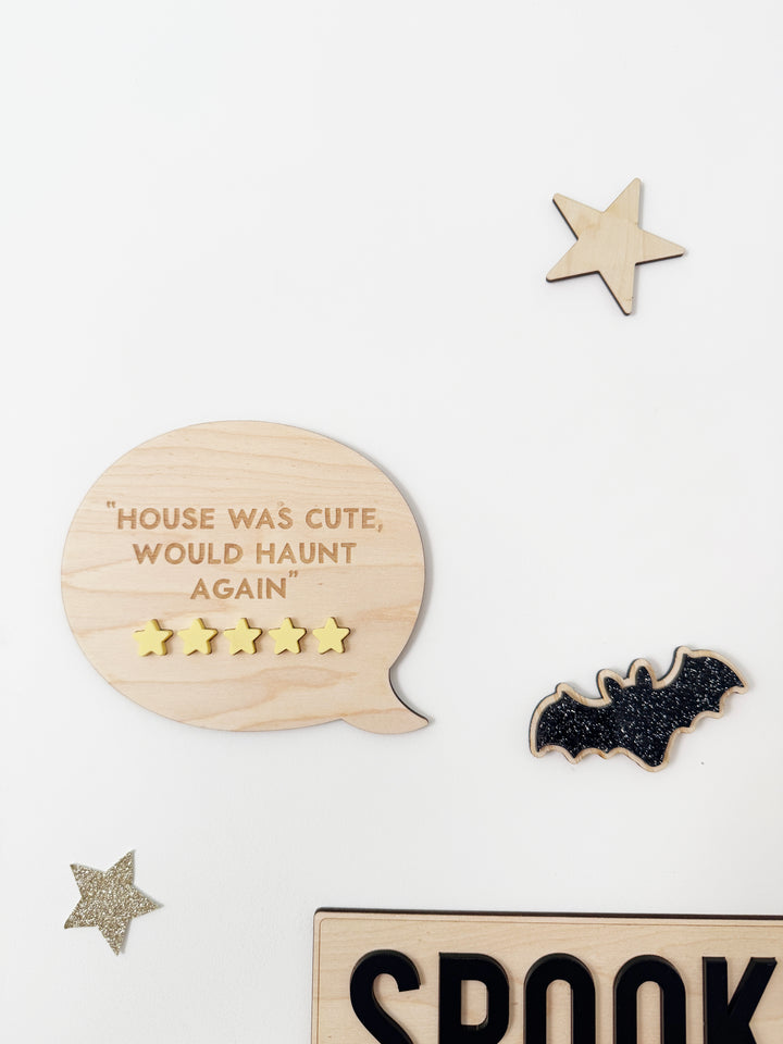 Halloween haunt speech bubble wall shape