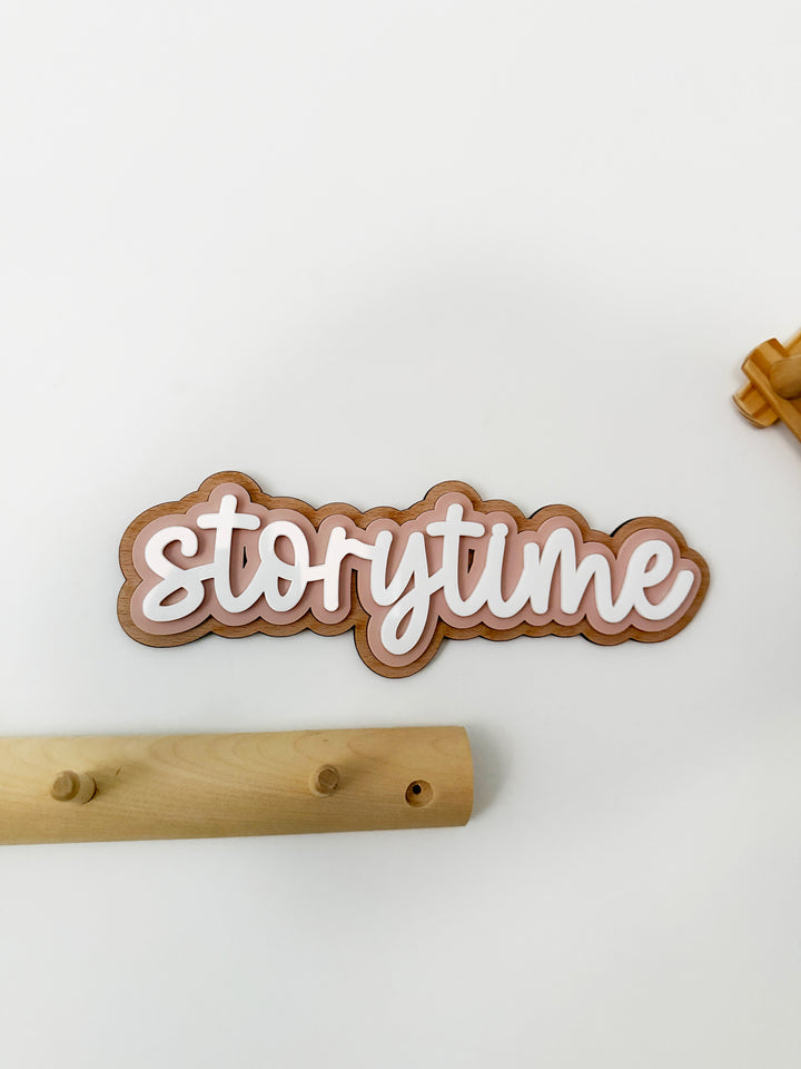 Storytime triple layer wall sign