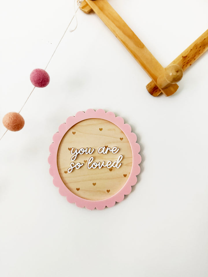 You are so loved scallop wall plaque