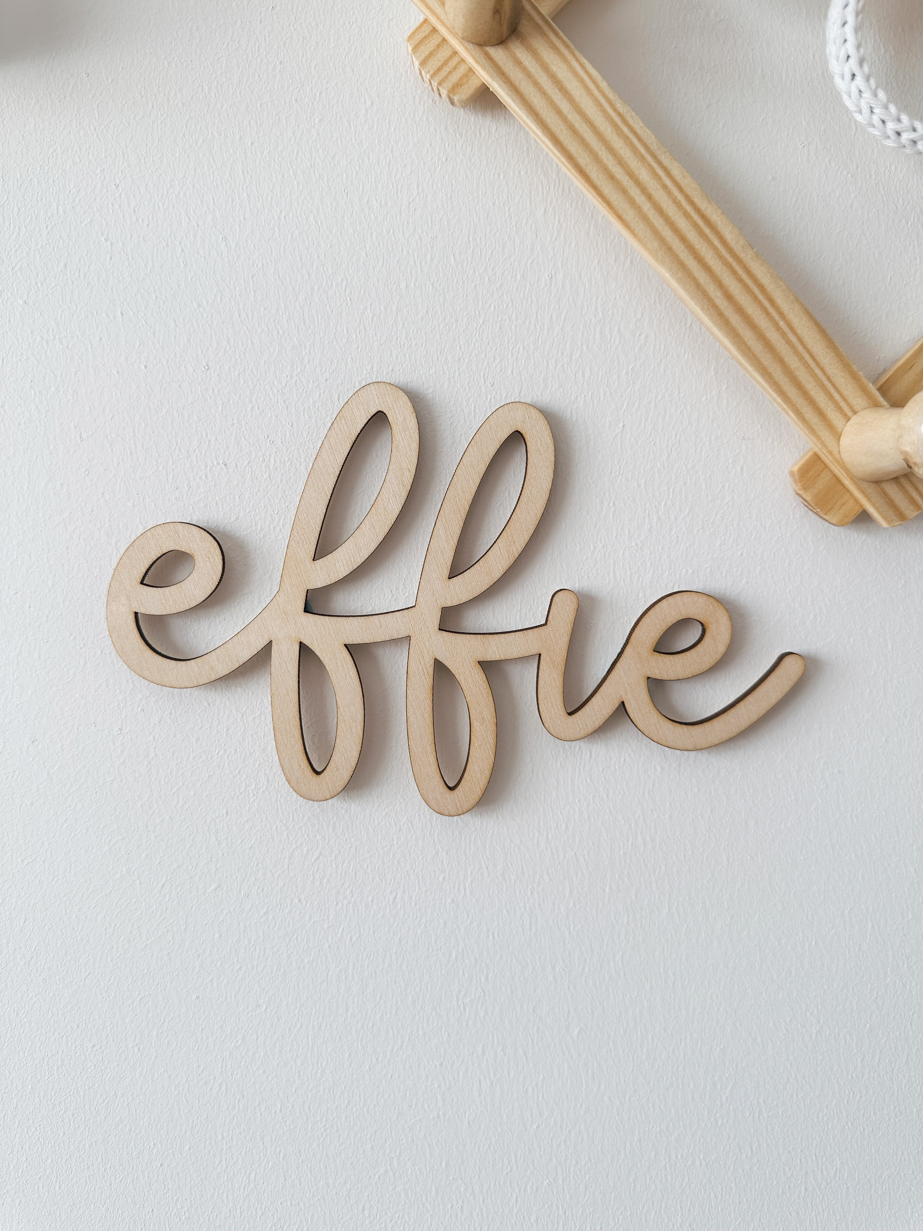 Personalised custom wood name sign