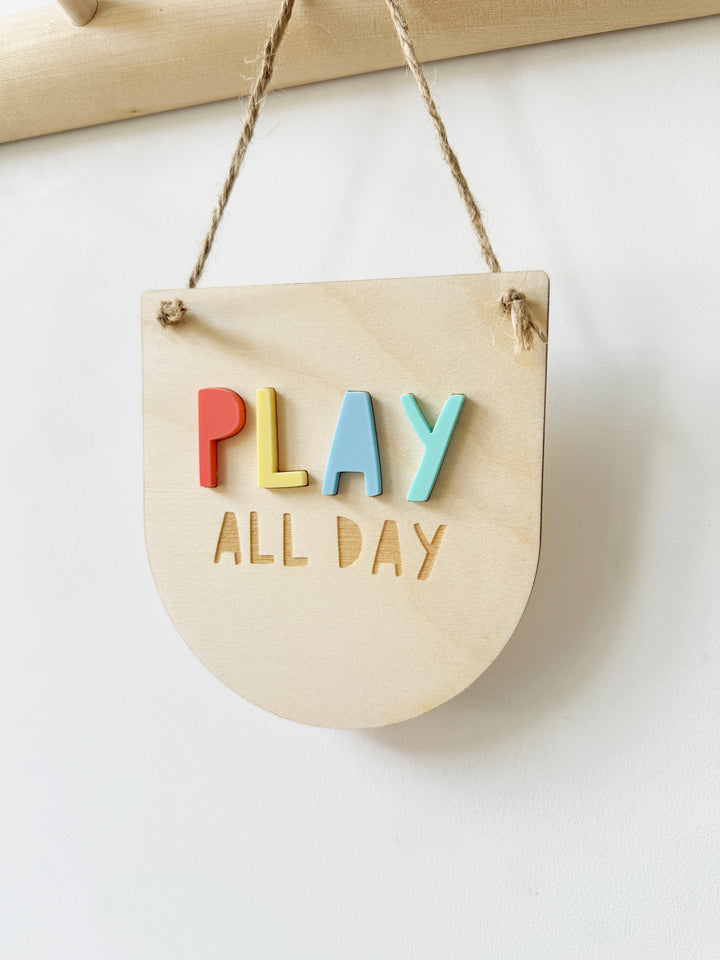 Play all day mini pennant
