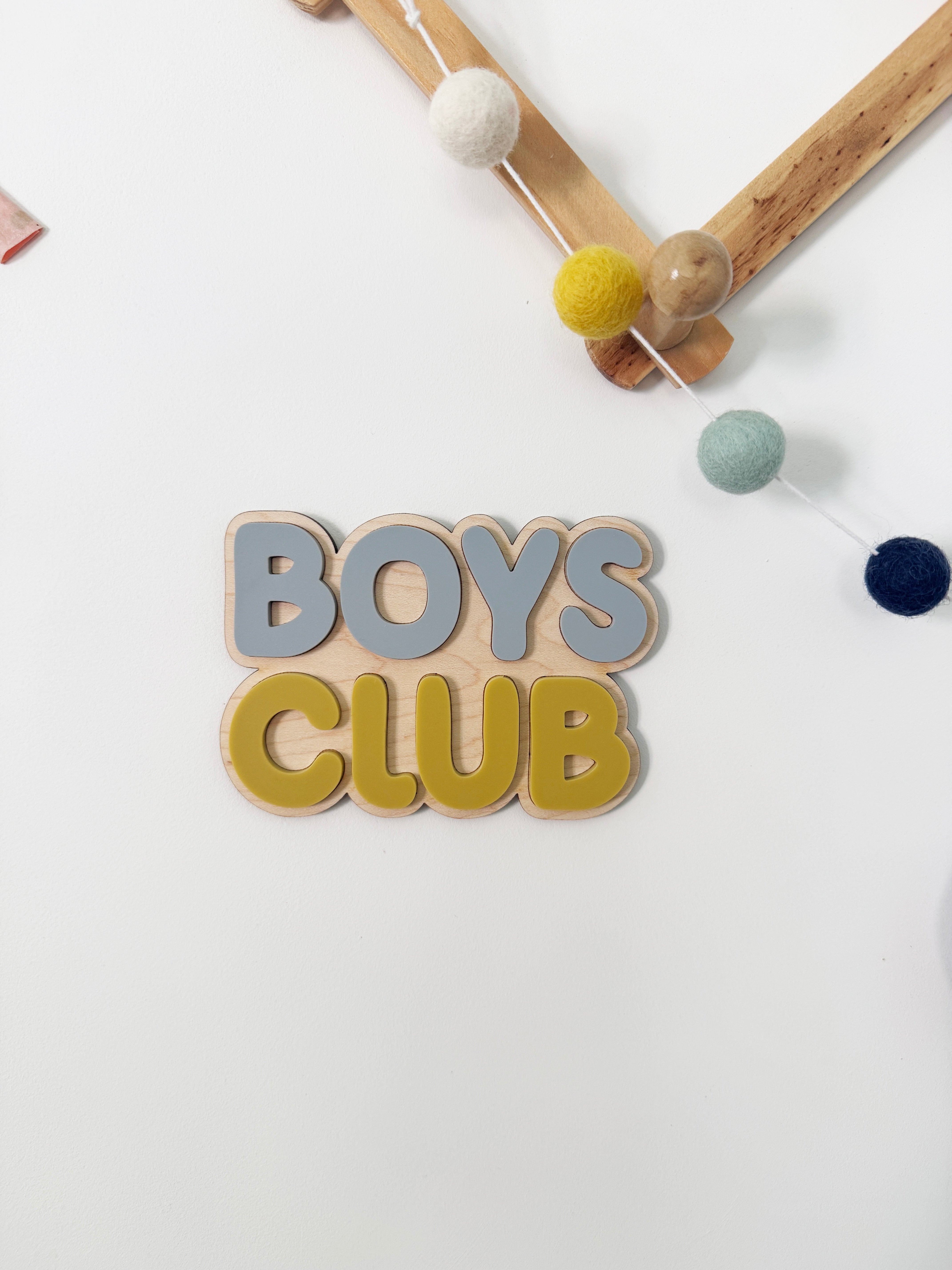 Boys club mini wall sign (Return of the Rays)