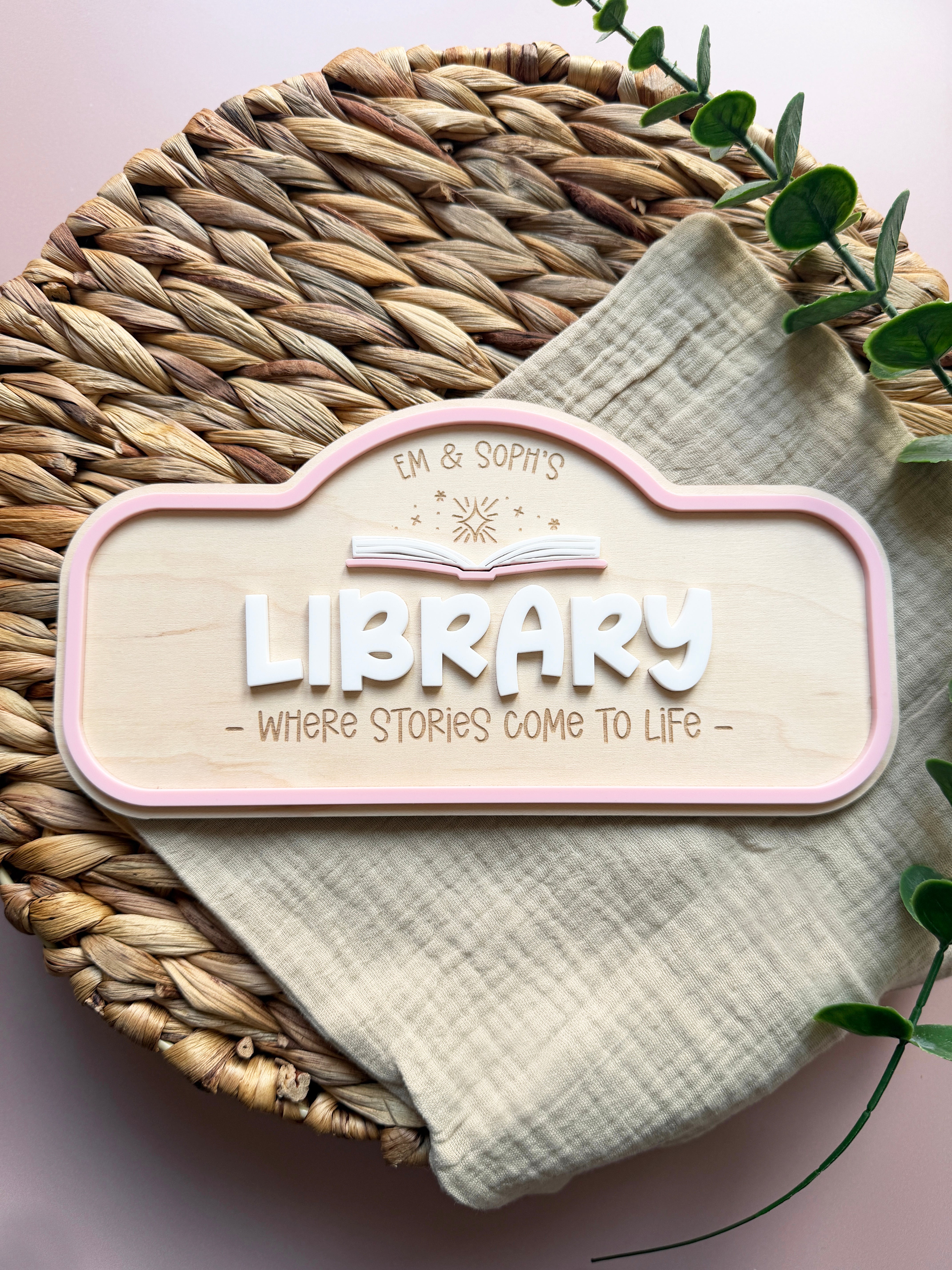 Personalised role play sign - Library