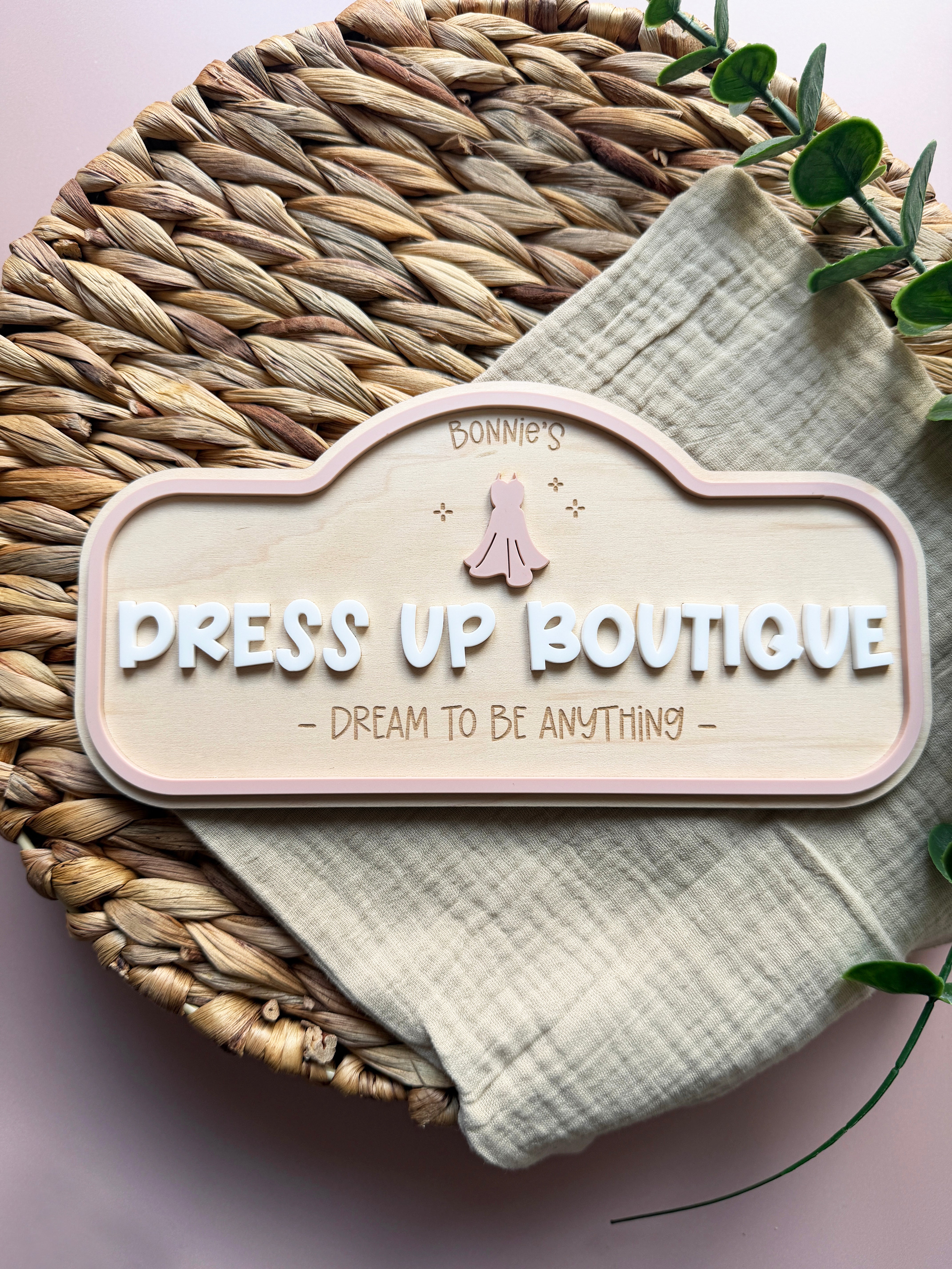 Personalised role play sign - Dress up boutique