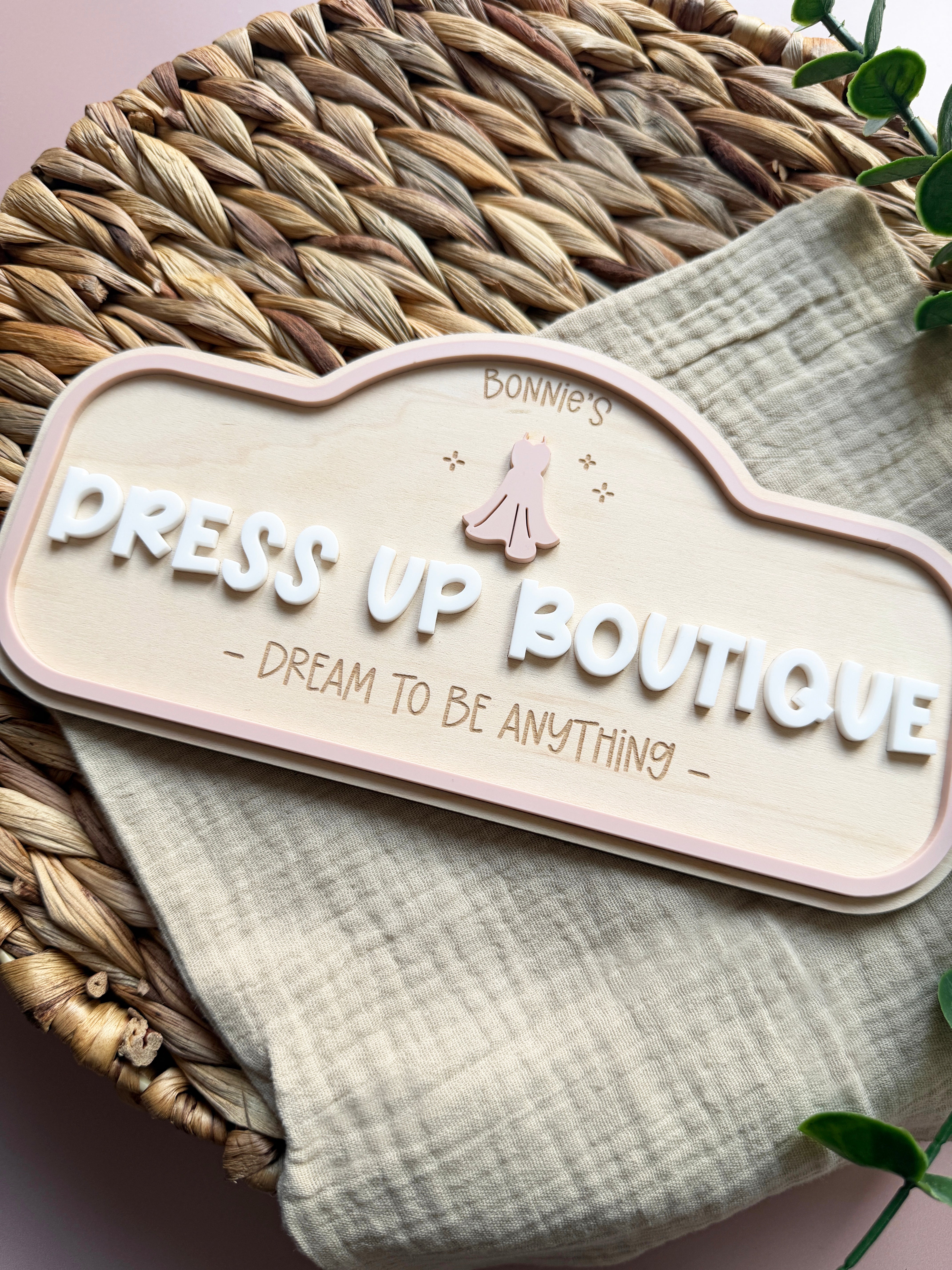 Personalised role play sign - Dress up boutique