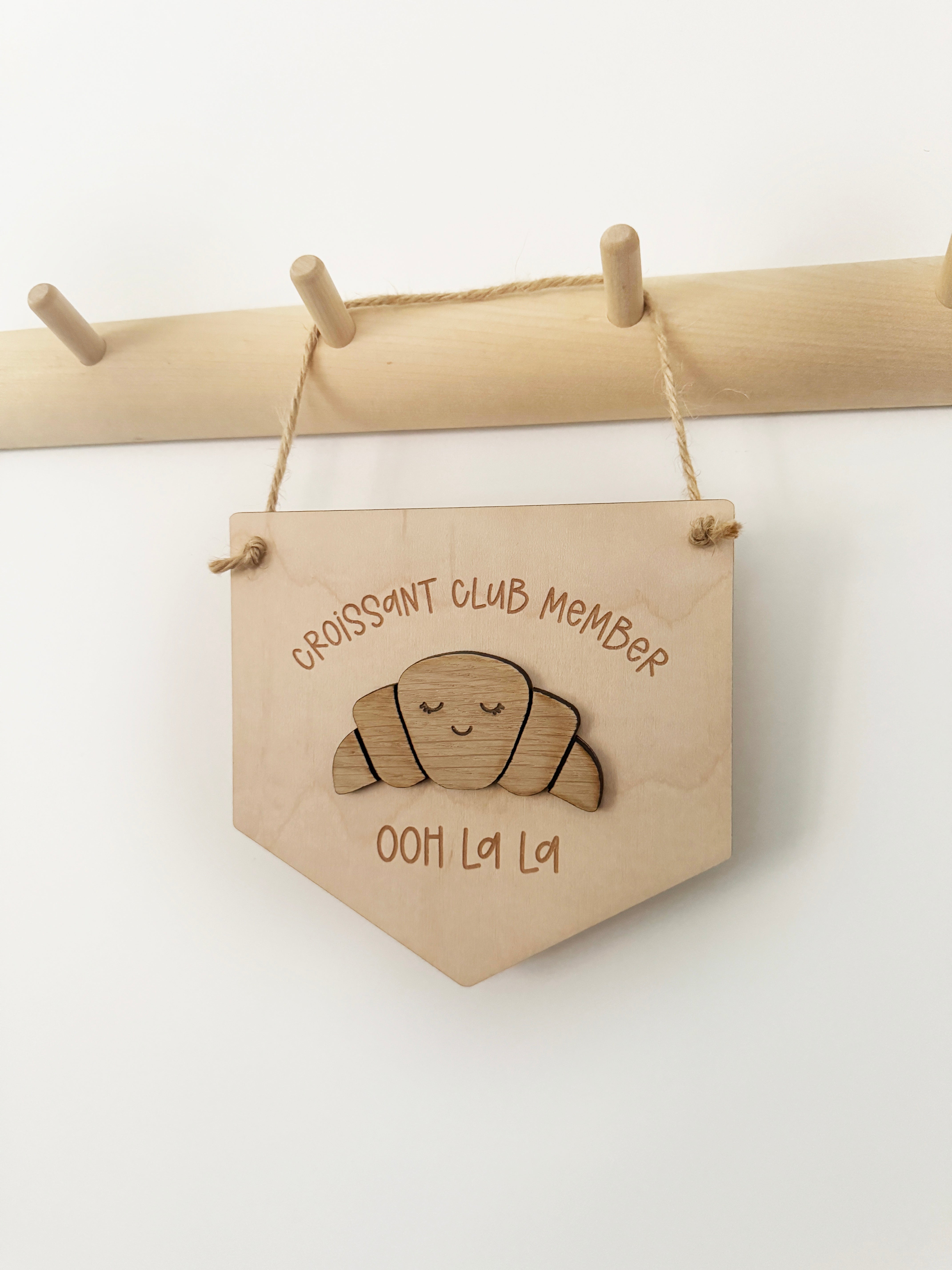 Croissant Club member mini pennant