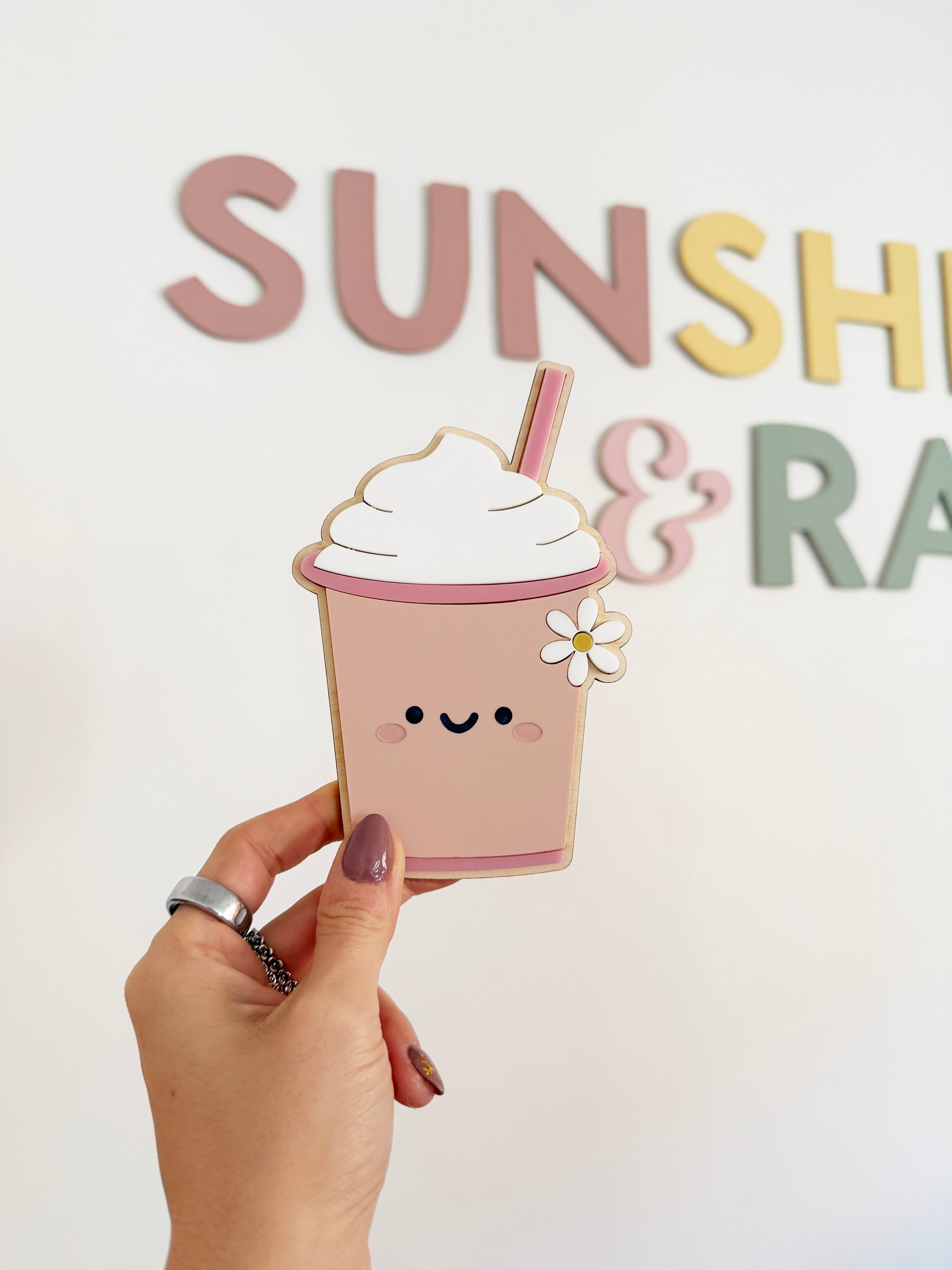 Smiley milkshake wall shape (Foodie Rays)