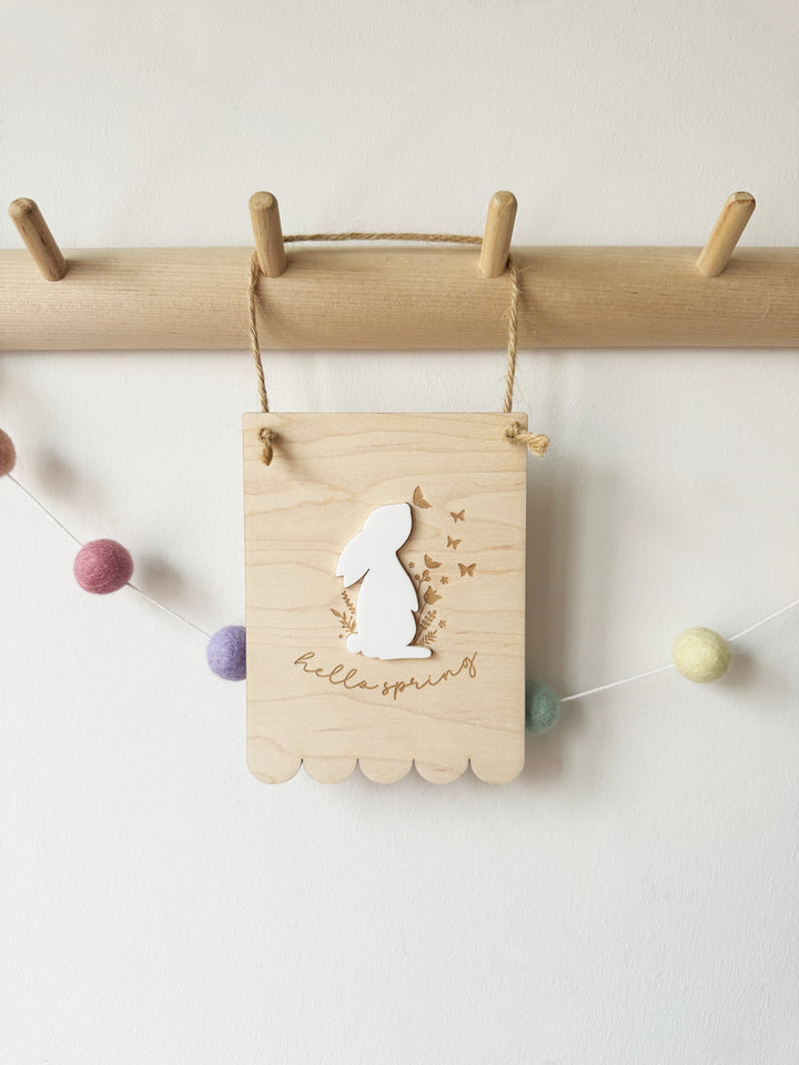 Hello Spring Easter mini pennant