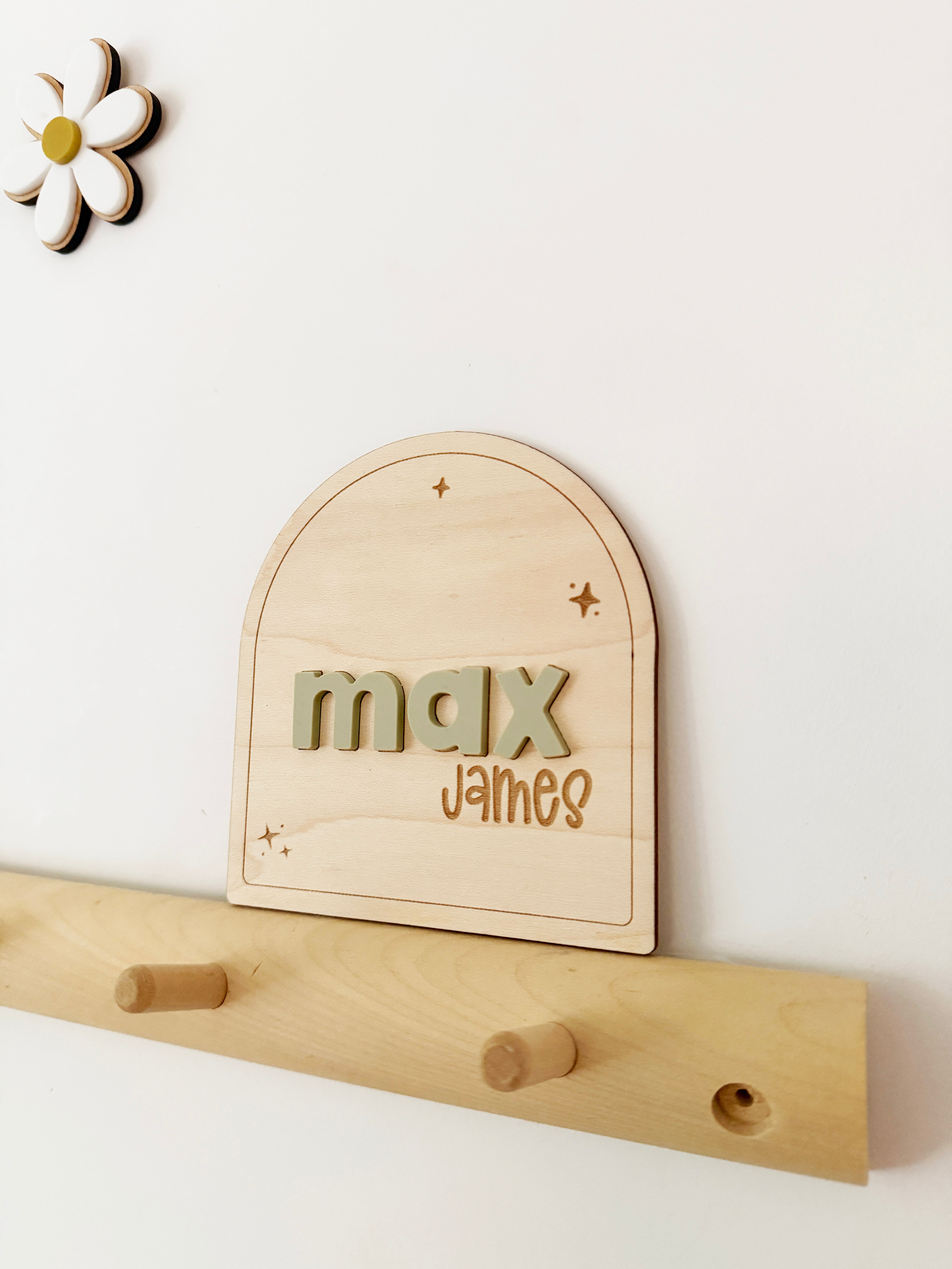 Personalised name shelf sitter