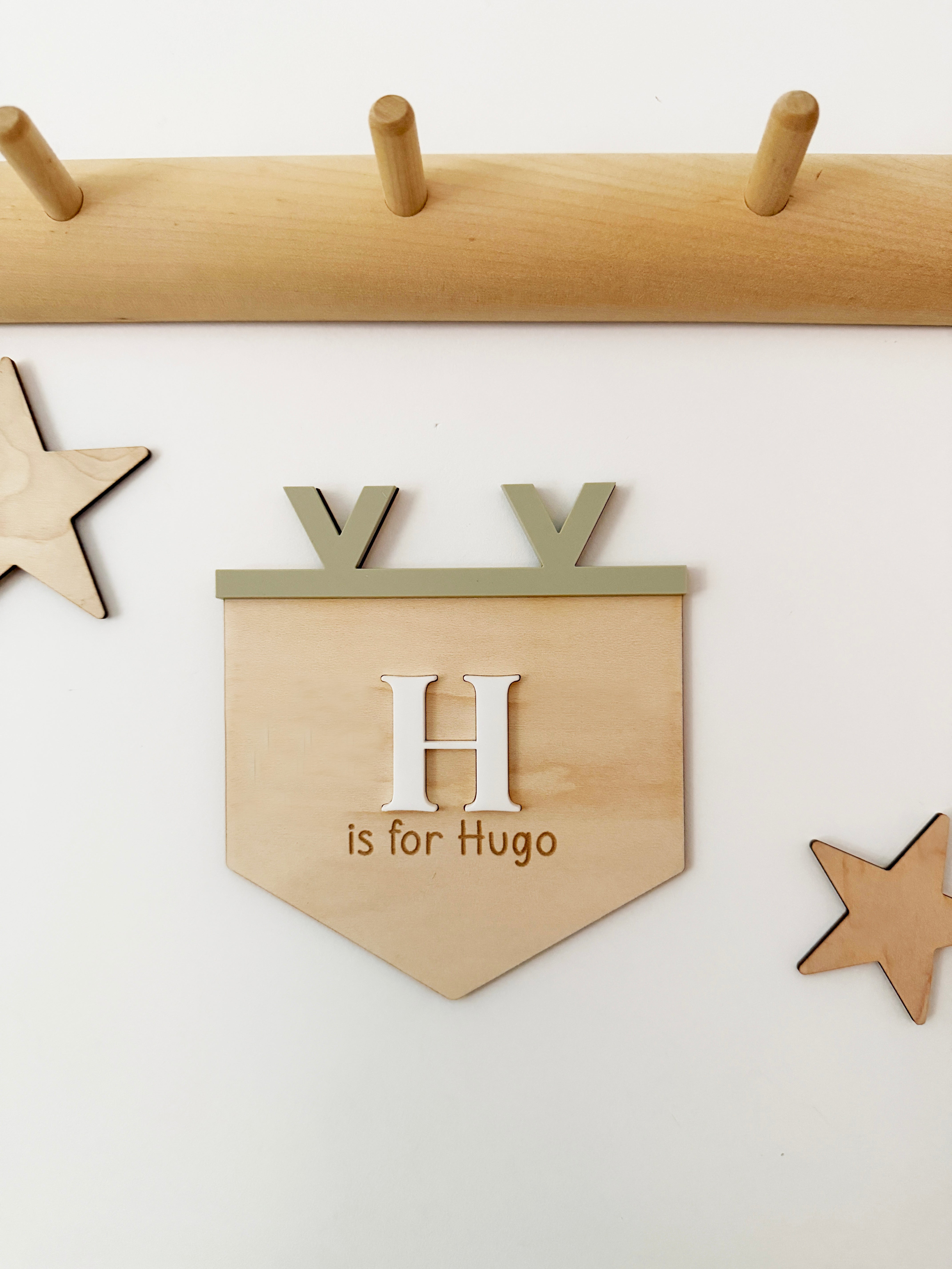 Personalised name banner flag