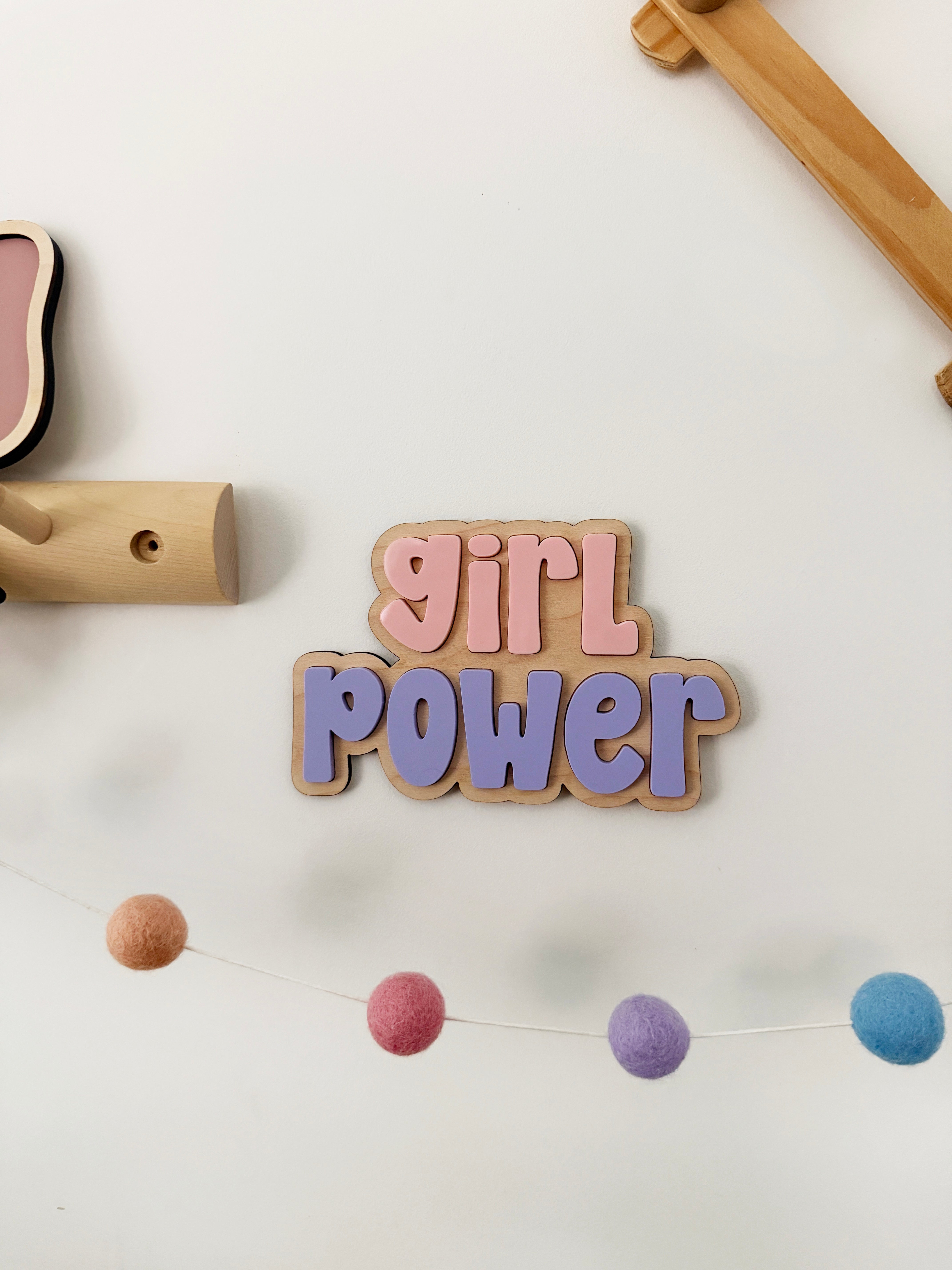 girl power mini wall sign (Return of the Rays)