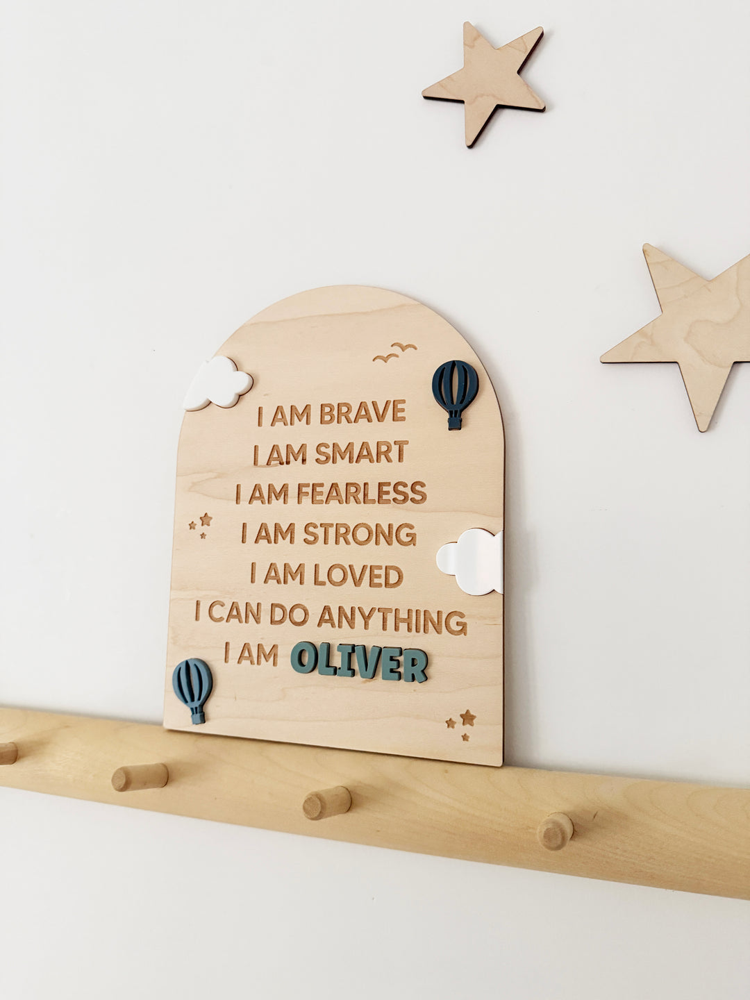 Personalised affirmation arch - up and away