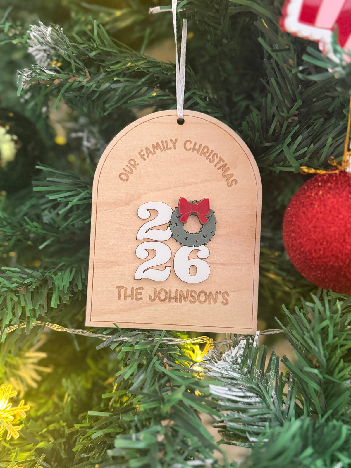 Personalised family Christmas 2026 Tree decoration
