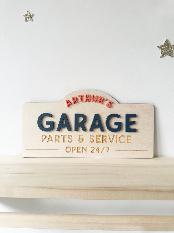 Personalised car garage sign