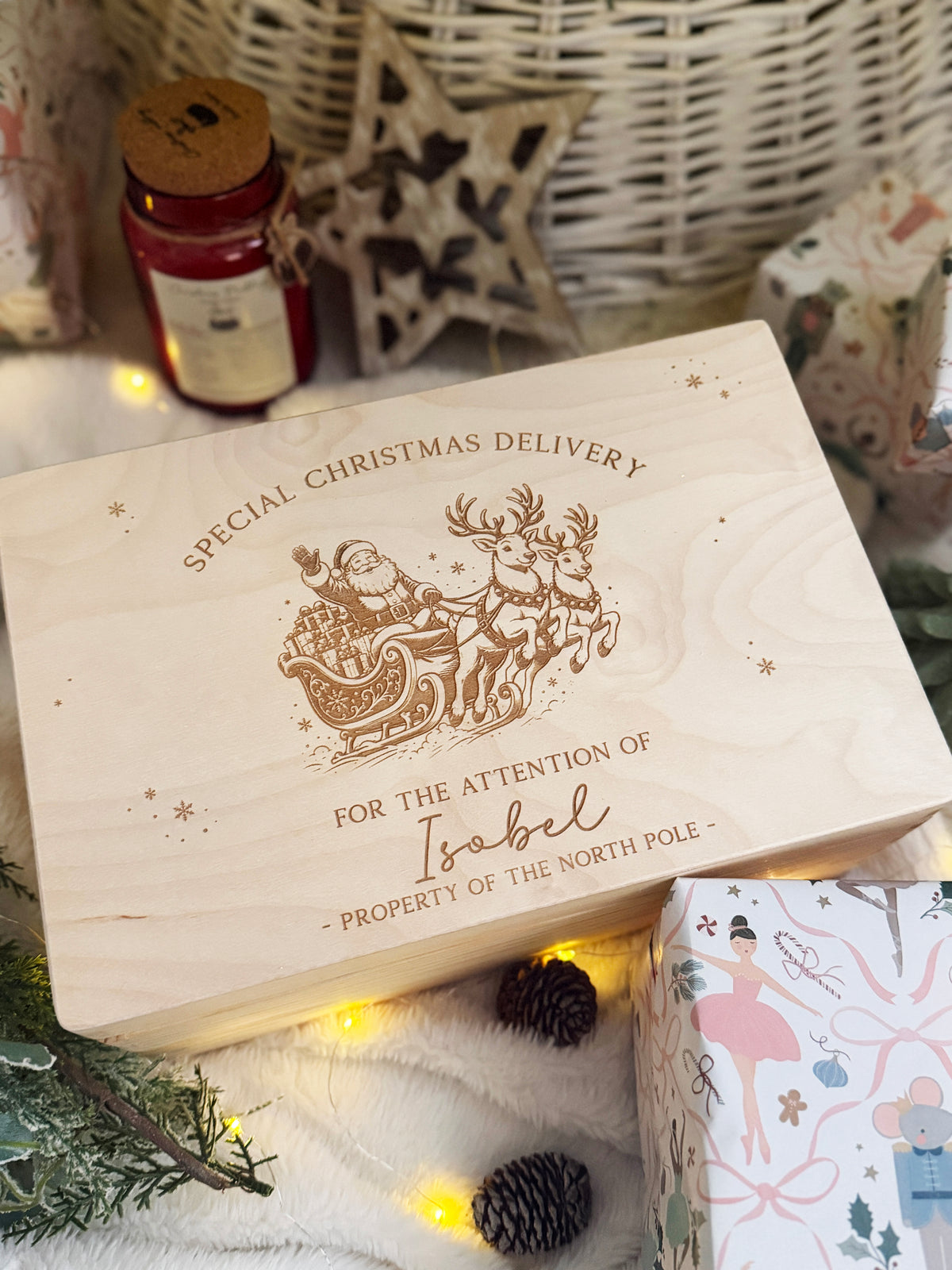 Personalised special delivery lidded Christmas box *Limited Availability*