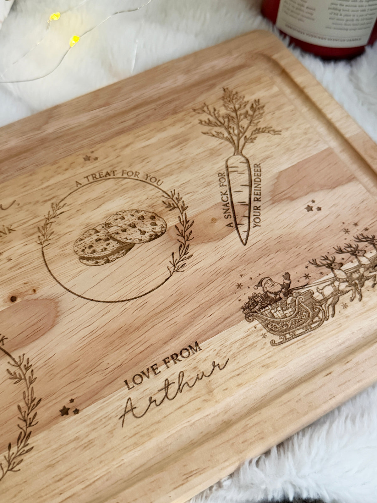 Personalised wooden santa treat tray *Limited Availability*