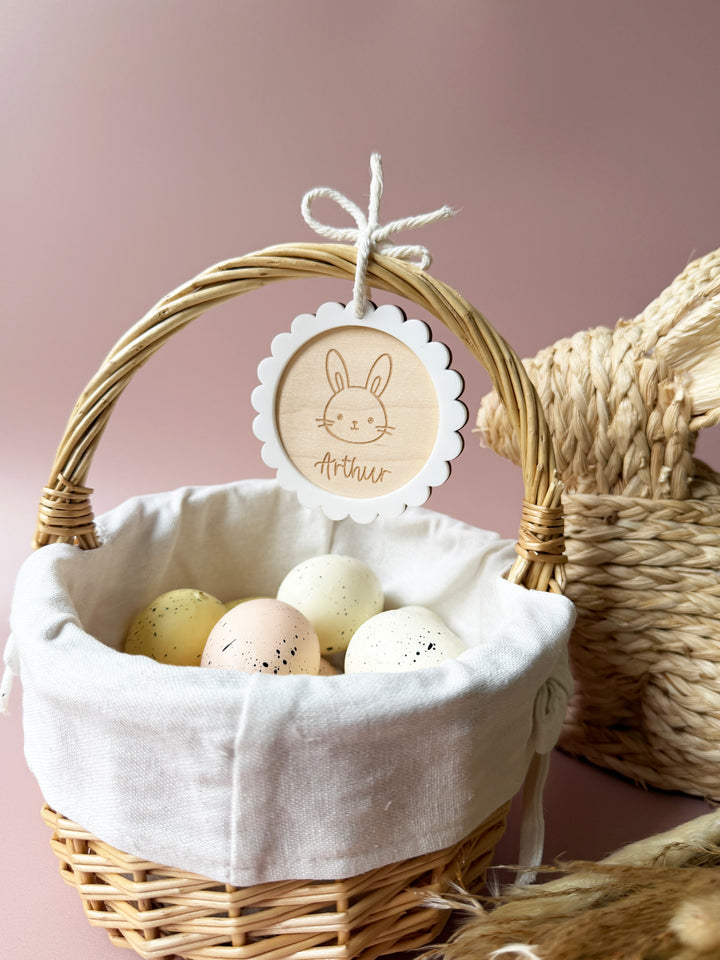 Scallop Easter Basket tag