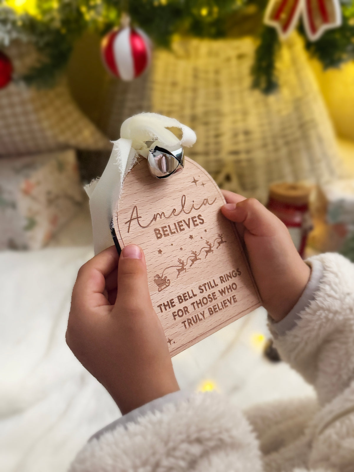 Personalised Christmas believe bell