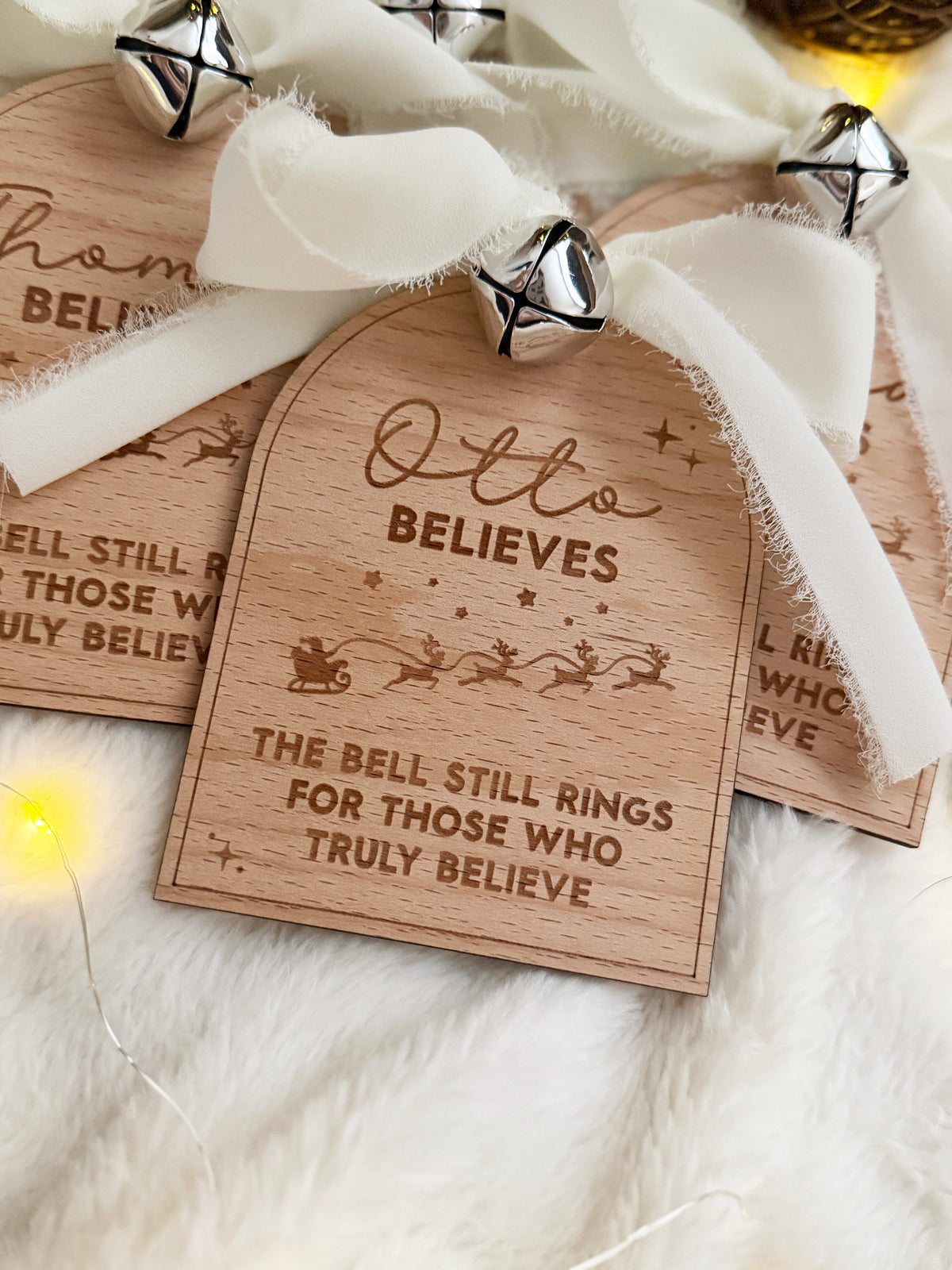 Personalised Christmas believe bell