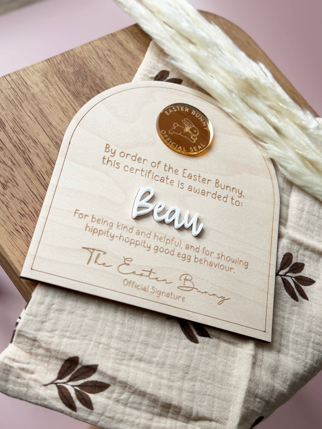 Personalised Easter Eggcellence certificate