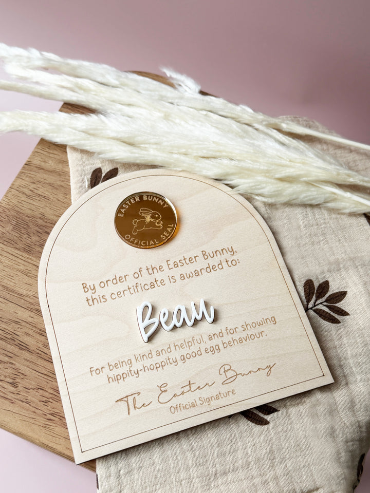 Personalised Easter Eggcellence certificate