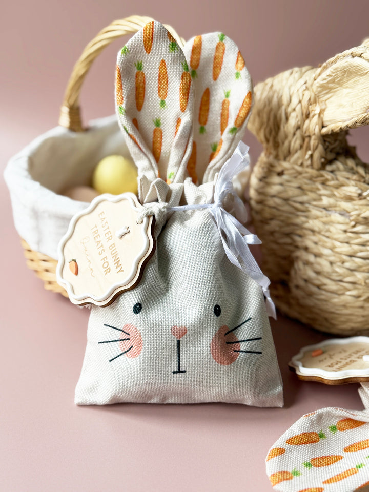 Personalised Easter treat bag with tag