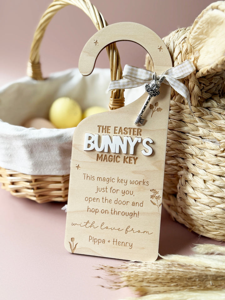 Personalised Easter bunny magic key door hanger