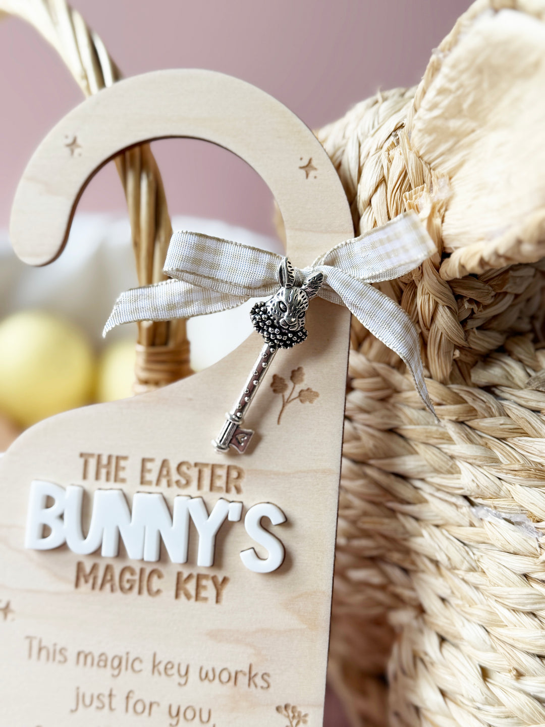 Personalised Easter bunny magic key door hanger