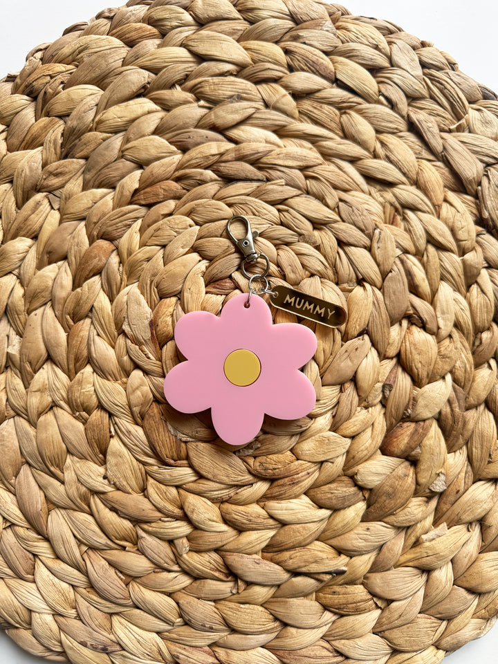 Personalised flower keychain