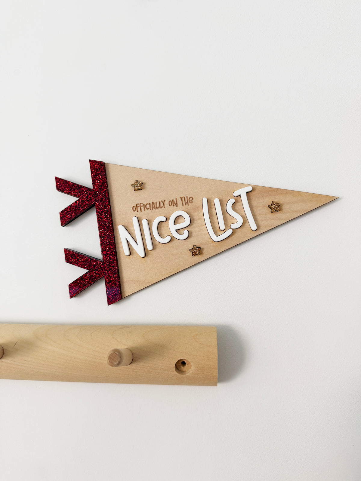 Officially on the nice list pennant flag