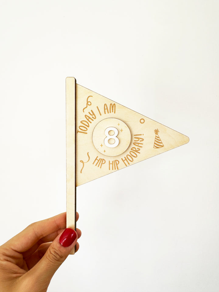 Birthday keepsake flag