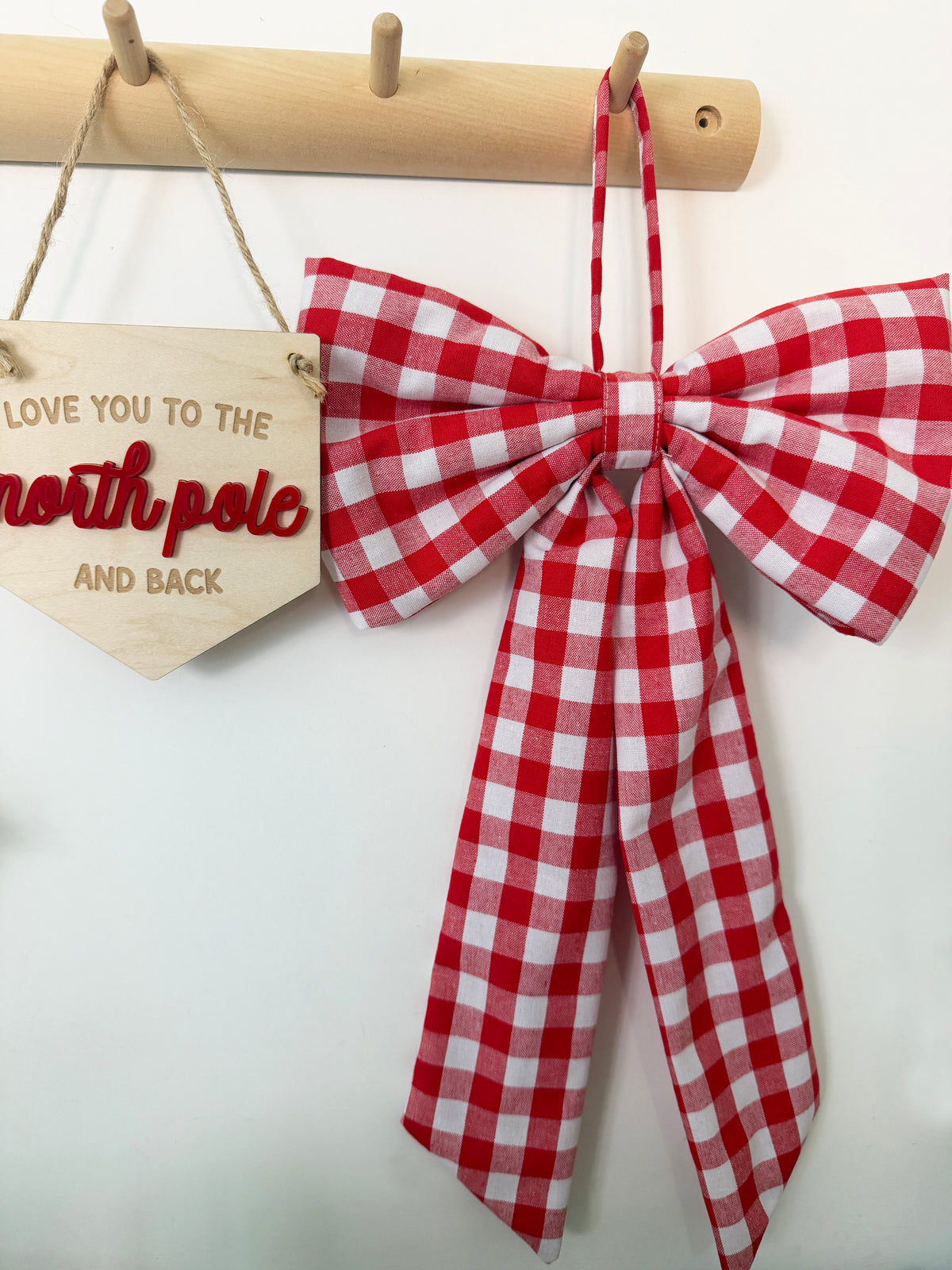 Gingham bow - Red (Pre-order)