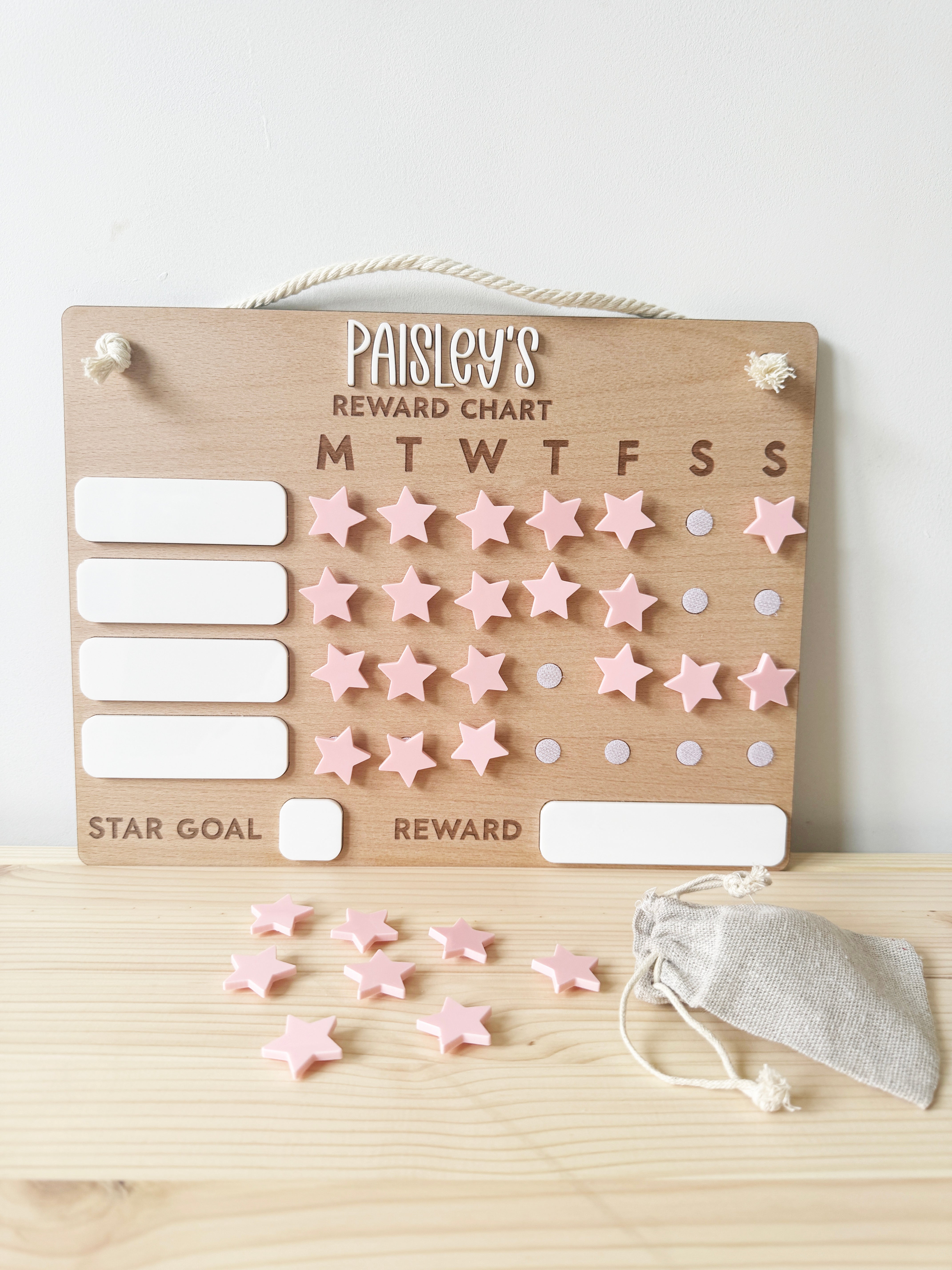 Personalised reward chart (girls)