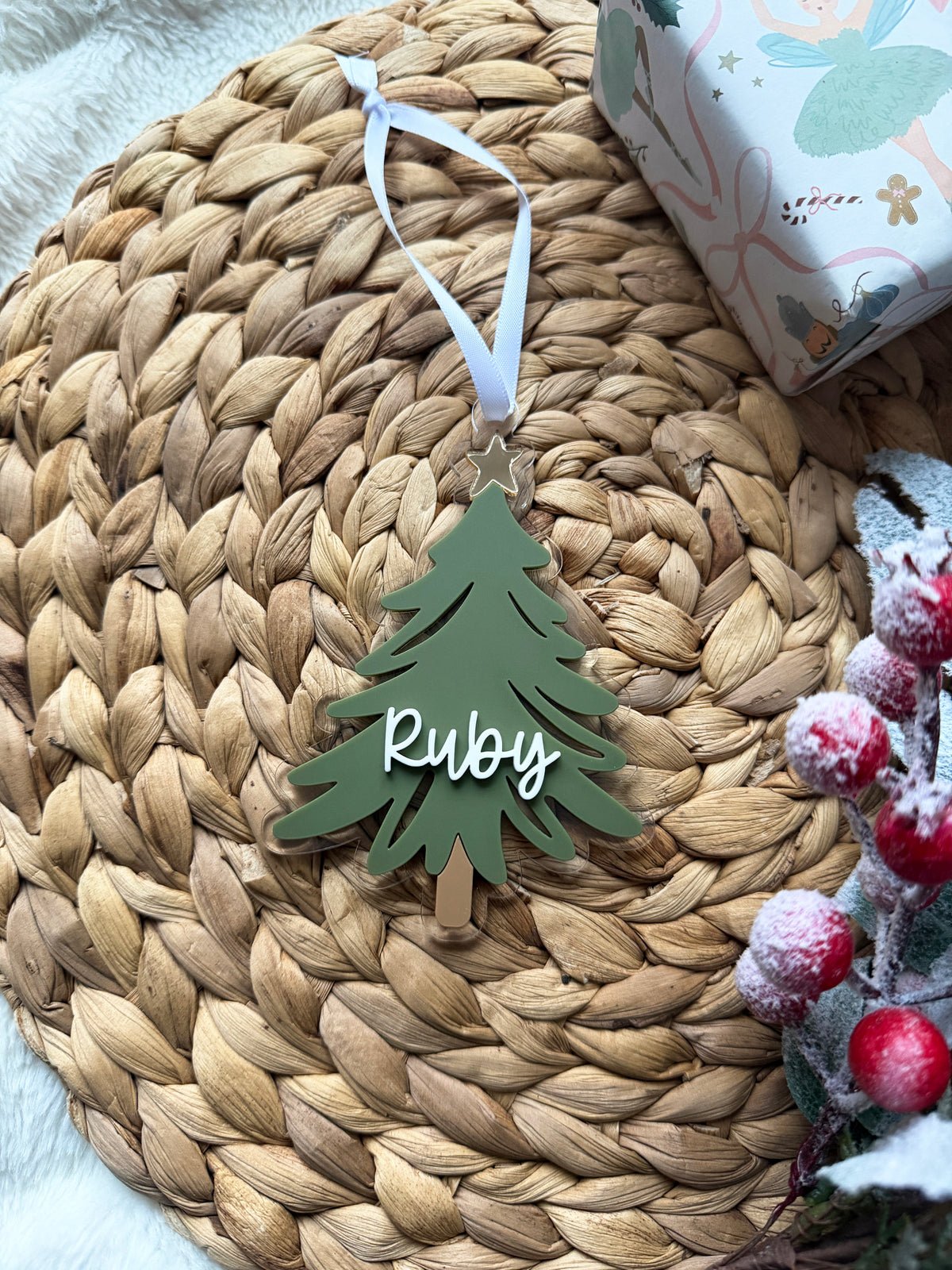 Personalised Christmas tree decoration