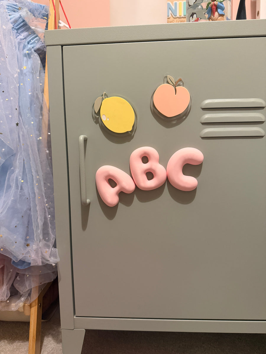 3d Bubble letter magnets